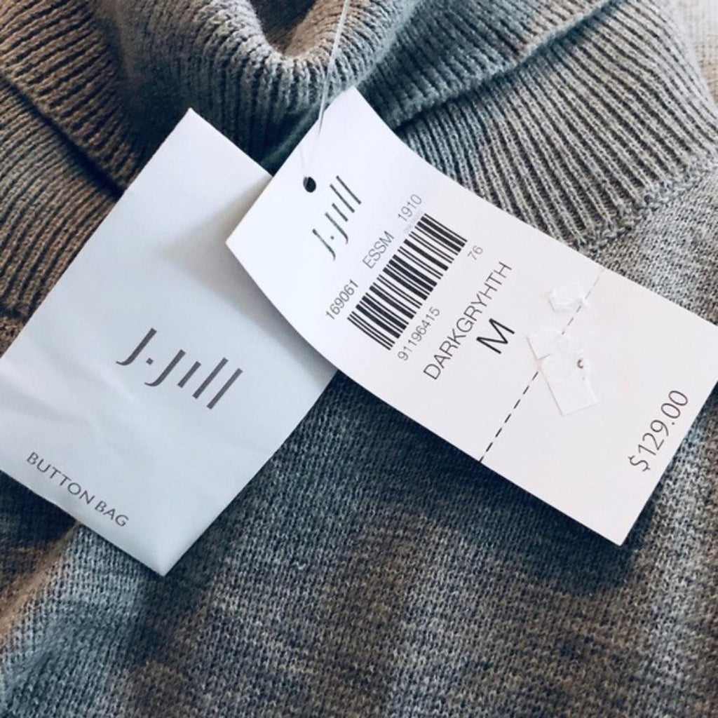 J.Jill Sweater Dress Turtleneck Long Sleeve Heather Grey Size M New w/Tag