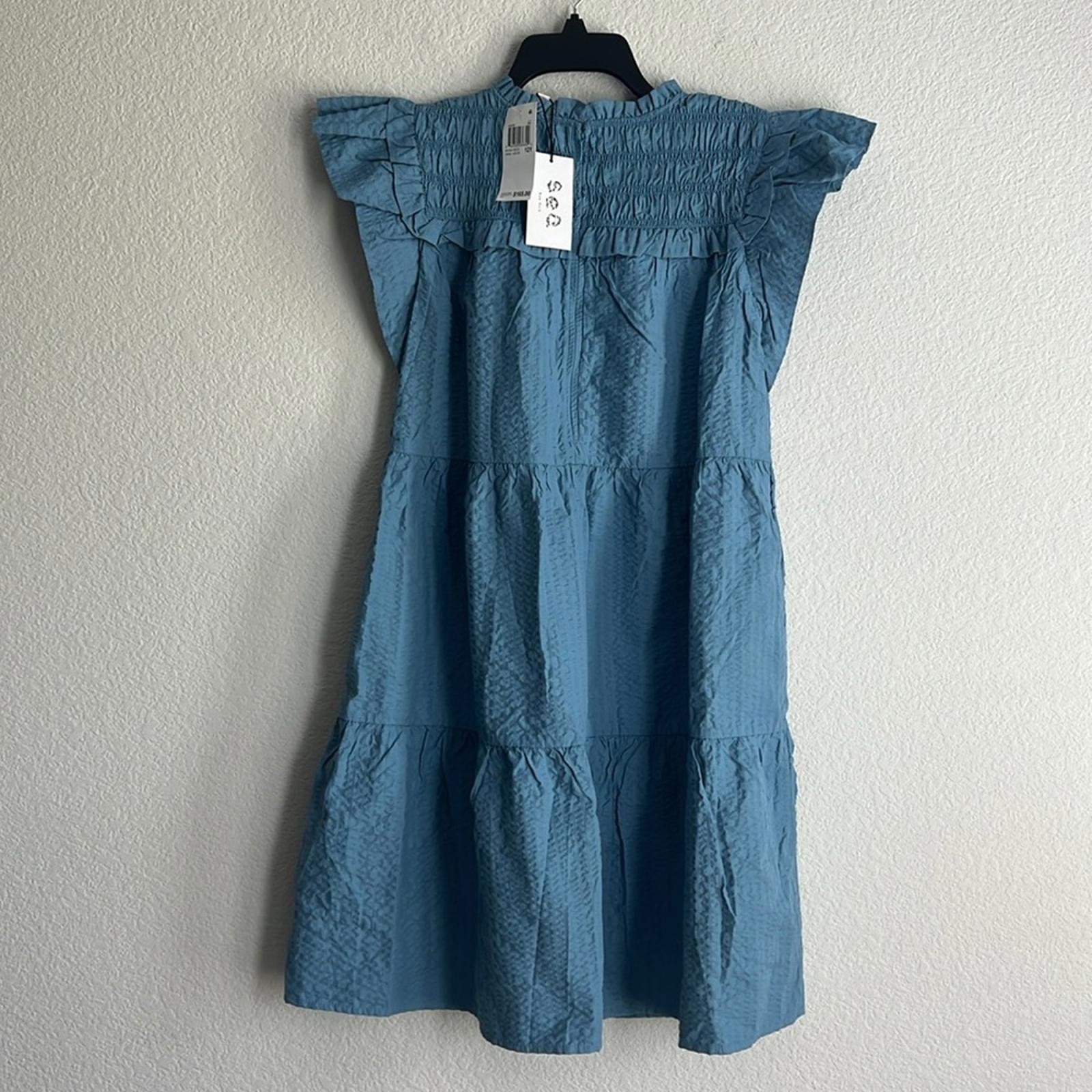 Sea Sevyn Pucker Smocked Dress in Blue, Size 12Y NEW w/Tag
