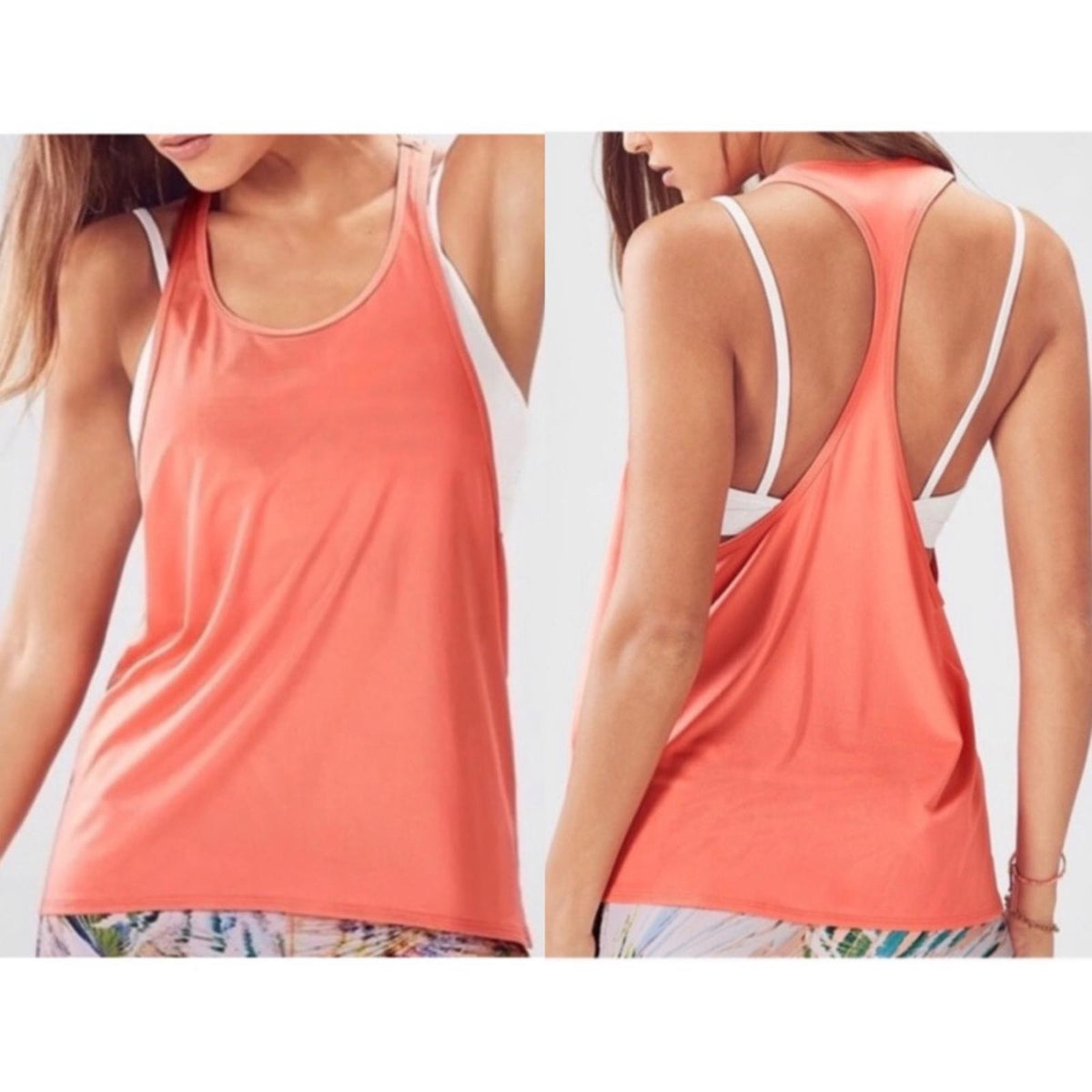 Fabletics Coral Peggy Tank Top, Racerback Tank Size XL New w/Tag Retail $39.95