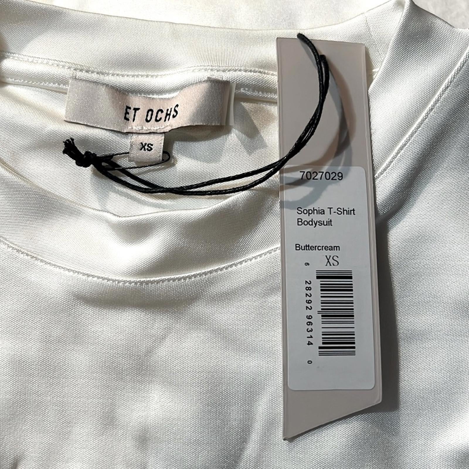 ET OCHS Sophia T-Shirt Bodysuit in Buttercream, Size XS NEW w/Tag $695