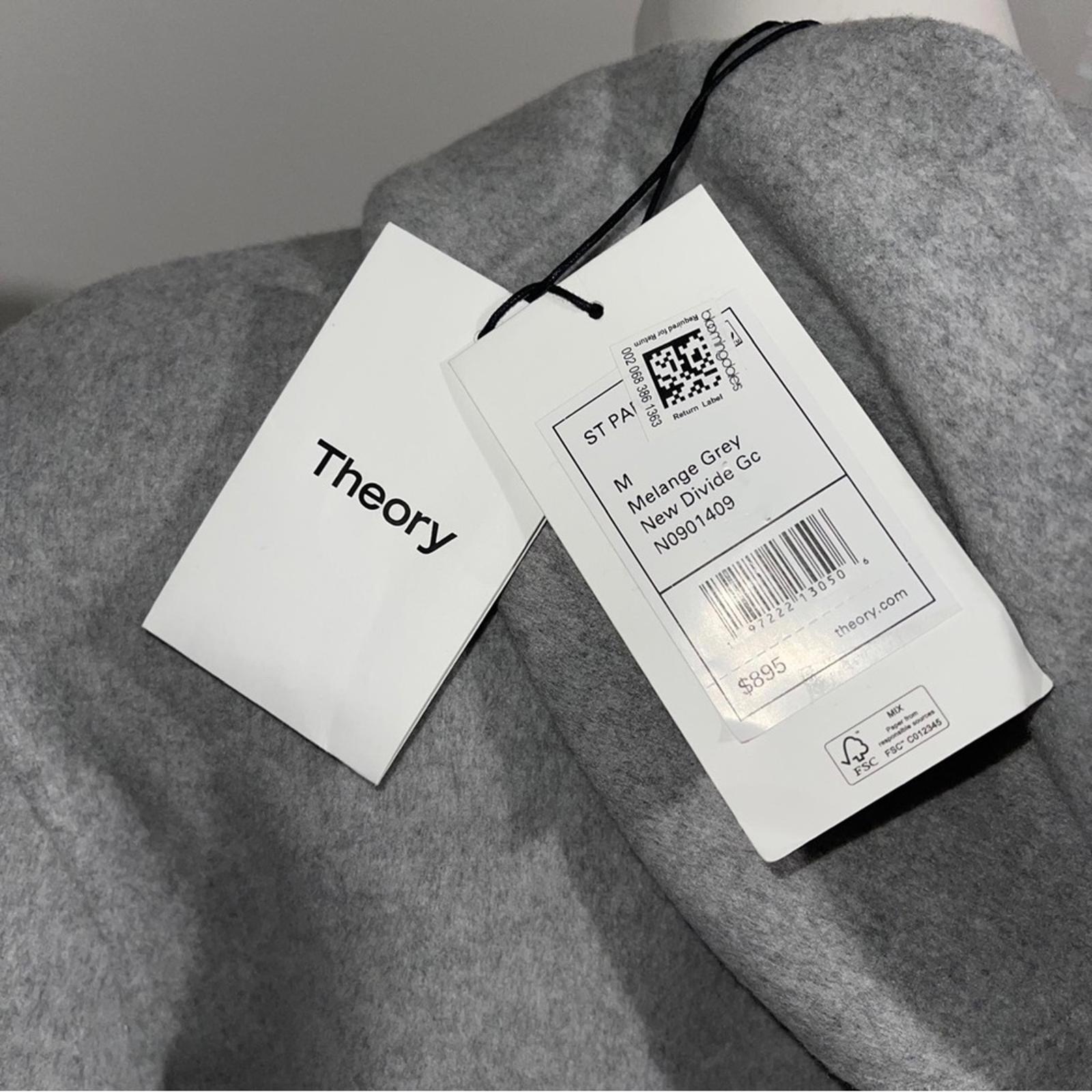 Theory Parka in Double-Face Wool-Cashmere in Melange Grey, Size M New w/Tag $895