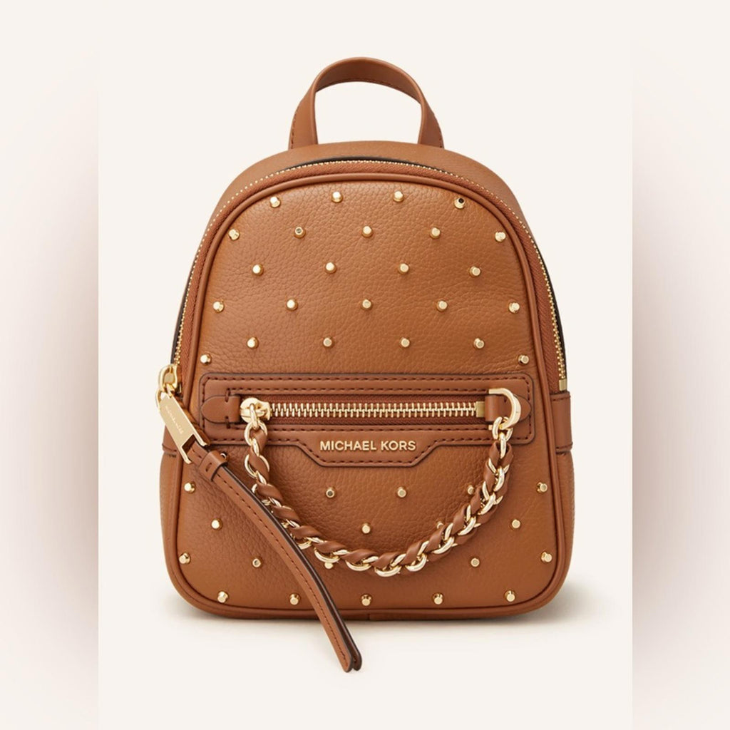 Michael Kors Elliot Messenger Leather Backpack with Rivets, New w/Tag