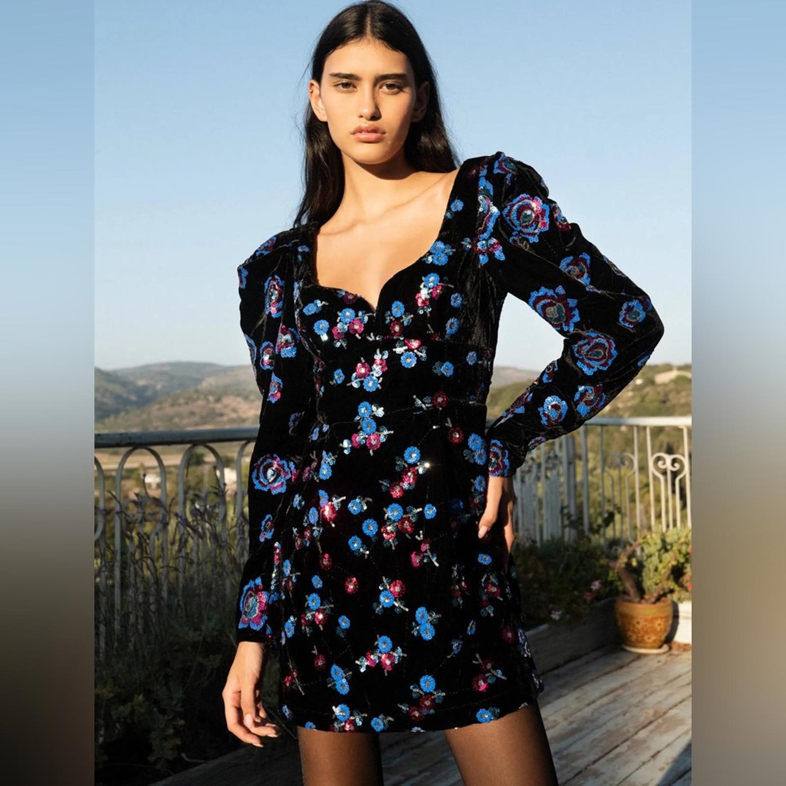 NEW Sabina Musayev Revolve* Roserita Velvet Sequined Dress, Size L New w/Tag