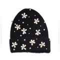 NWT Lele Sadoughi Pearl Snowflake Knit Beanie, Black New w/Tag Comes in Bag $175