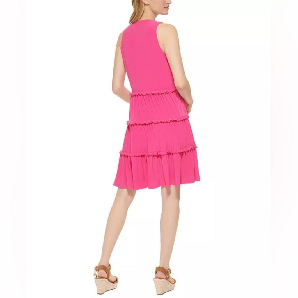 Tommy Hilfiger Tiered Jersey Shift Dress in Hibiscus Pink Size 4 NWT - SOLD OUT