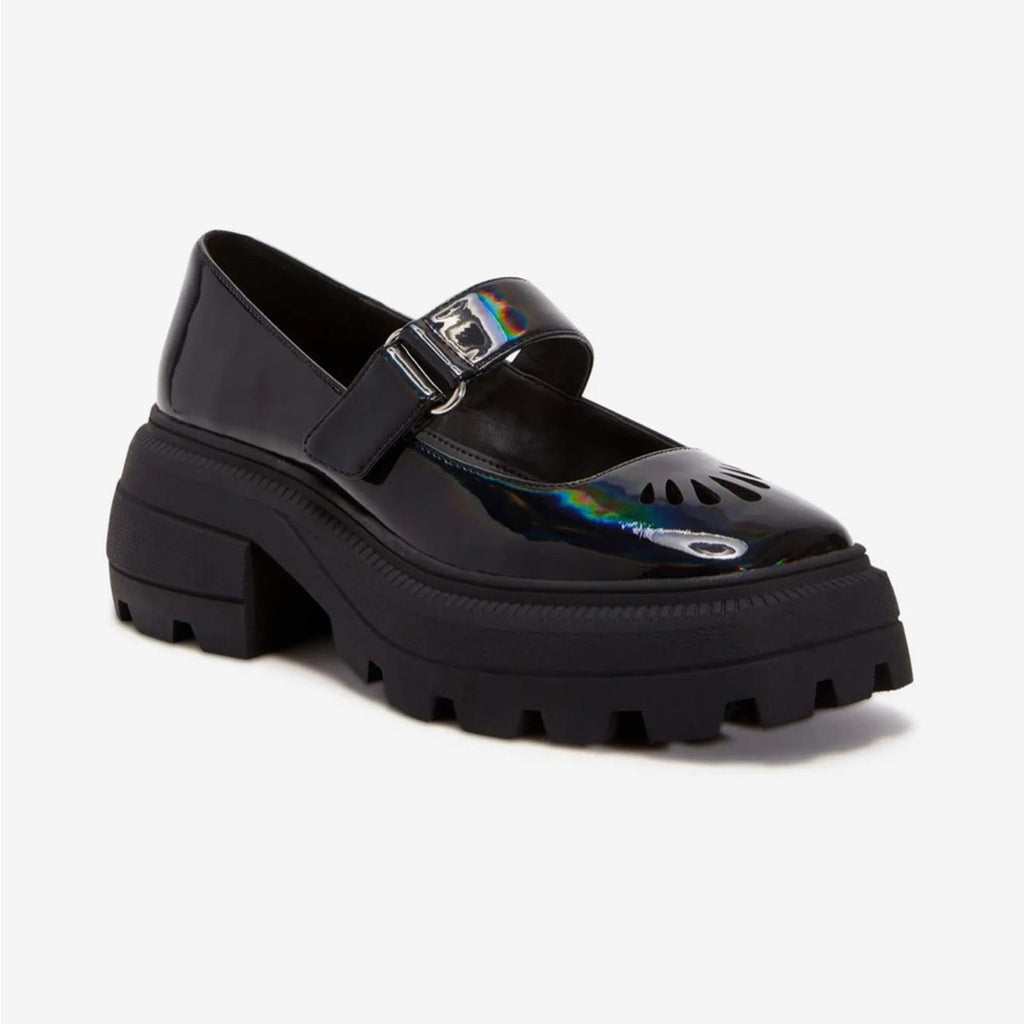 NWT Katy Perry The Geli Combat Mary Jane Shoes, Black, Size 7.5/37.5 New in Box