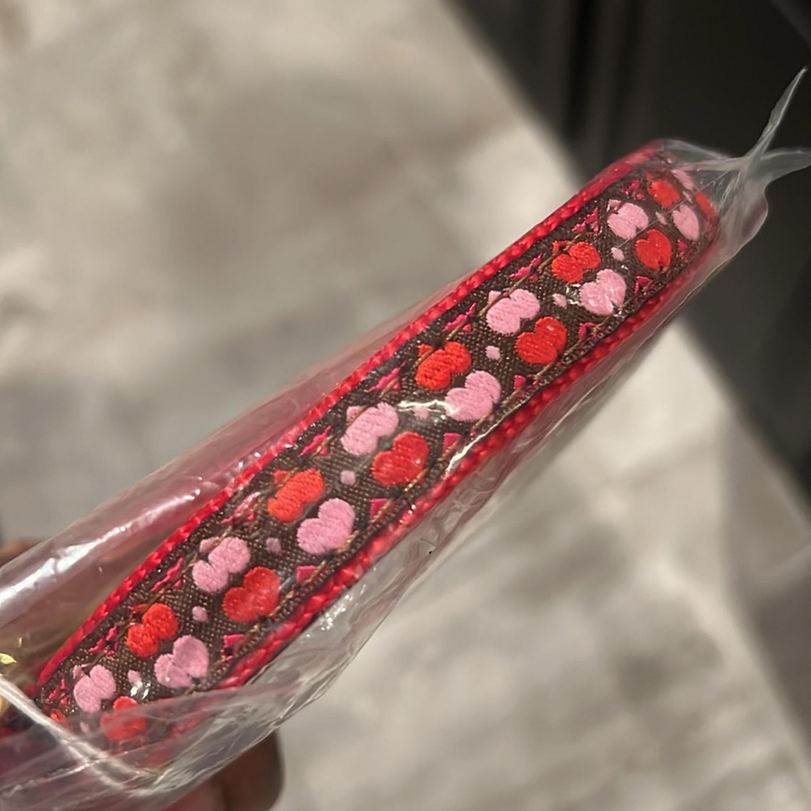 Up Country Valentine and Hearts Pattern Dog Leash, 4 Foot Long 1” Wide Width NWT