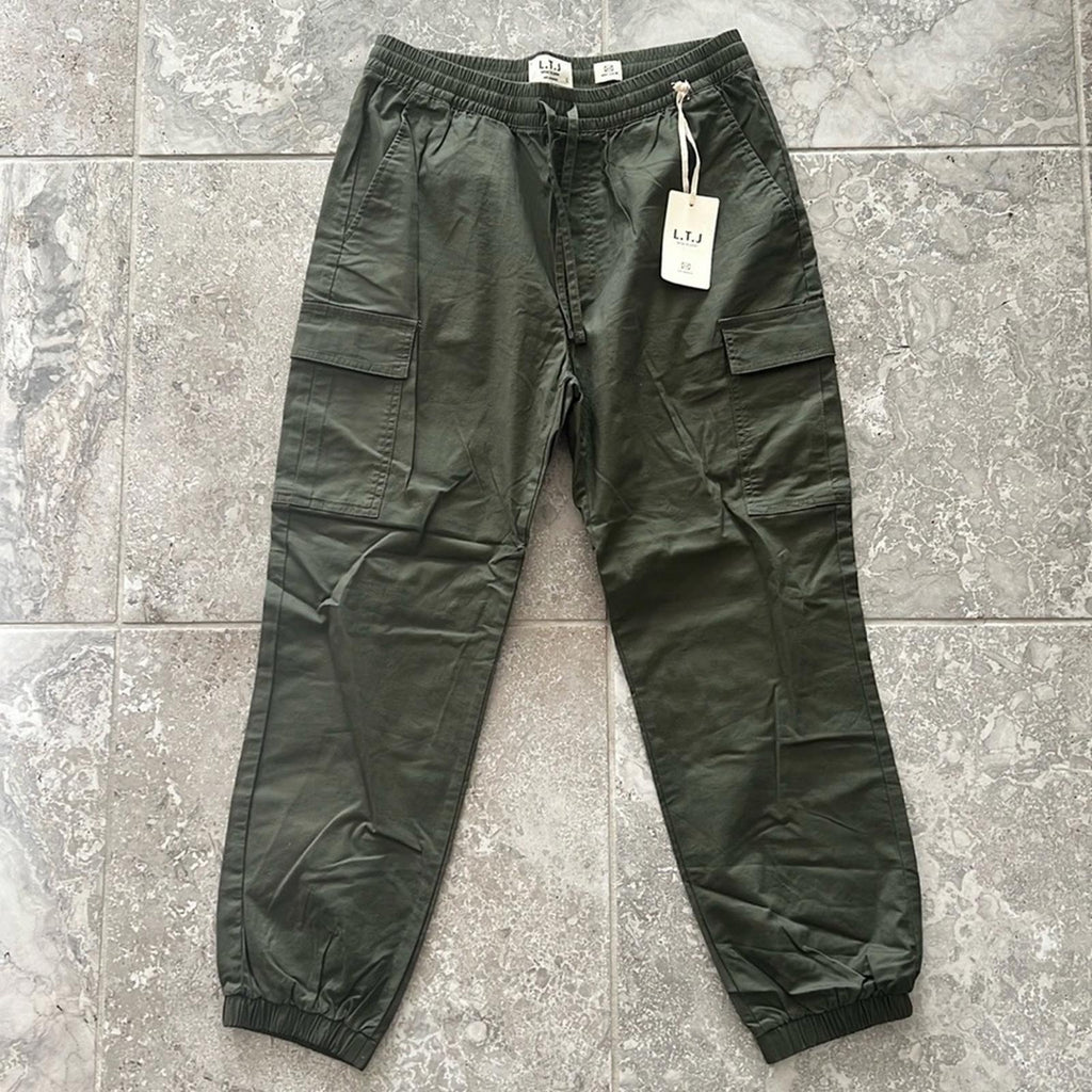 L.T.J Letter to Juliet Cargo Joggers in Olive, Size L New w/Tag