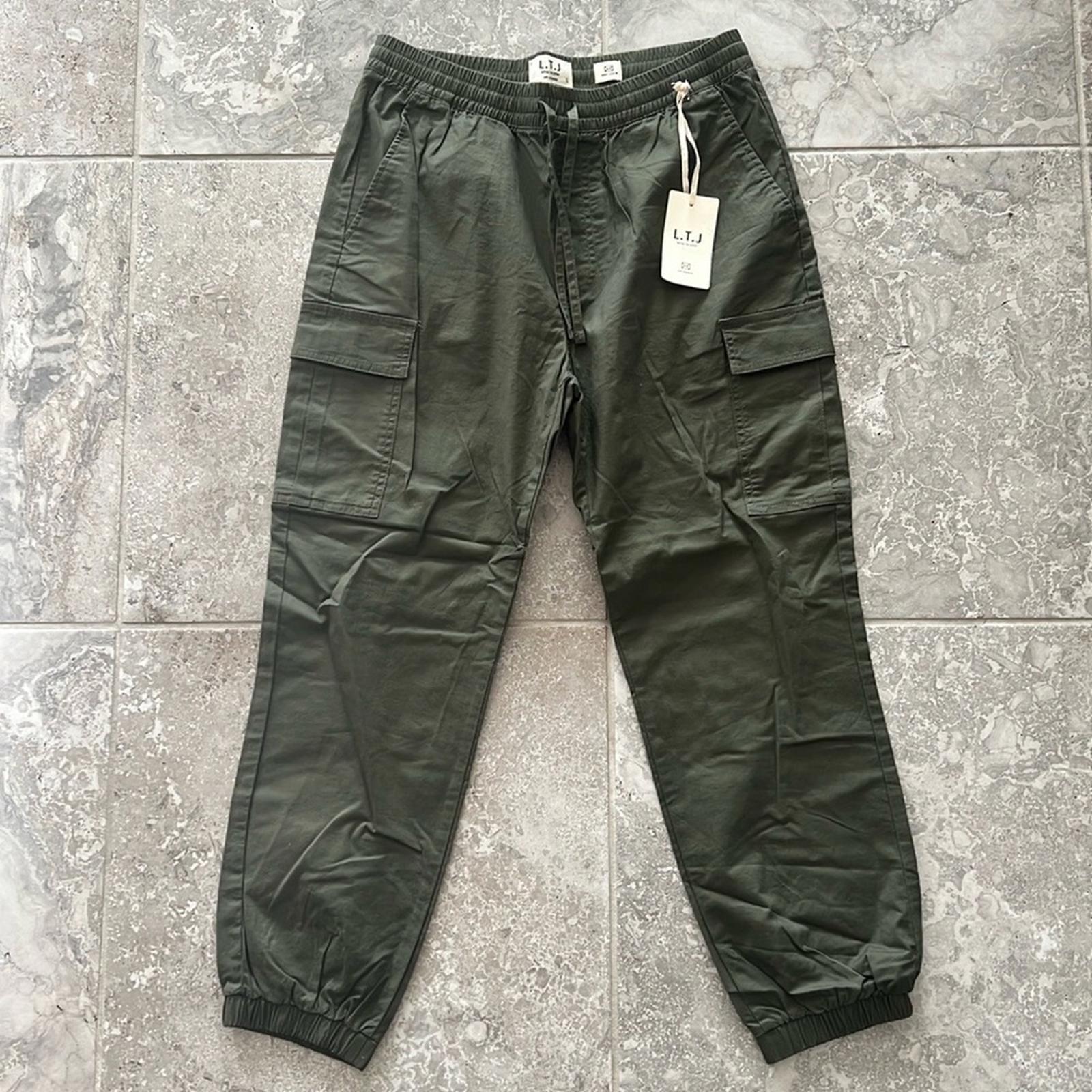L.T.J Letter to Juliet Cargo Joggers in Olive, Size L New w/Tag