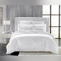 Bundle of Hudson Park Palmetto Silk-blend White King Duvet Cover, 2-Pillow Shams