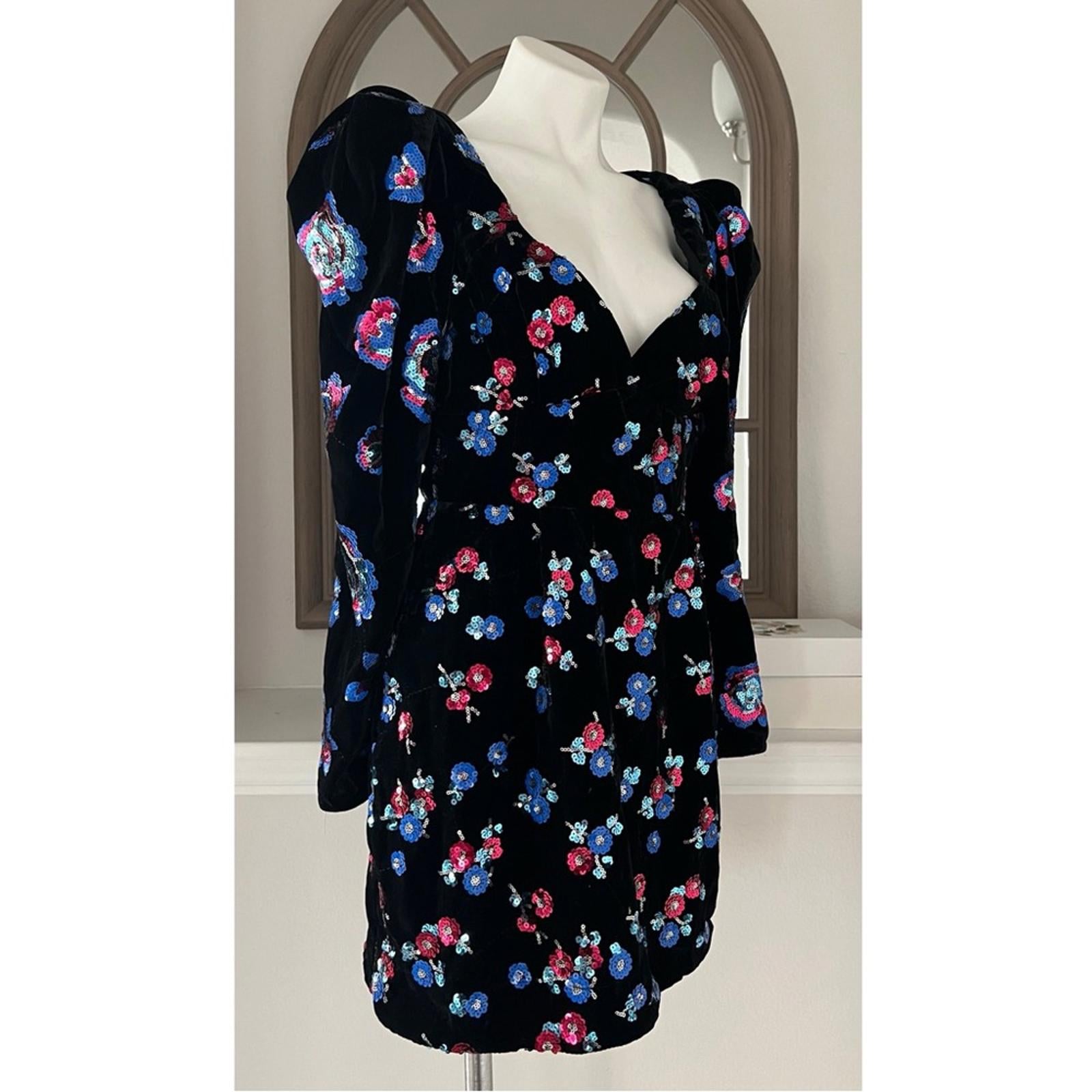 NEW Sabina Musayev Revolve* Roserita Velvet Sequined Dress, Size L New w/Tag