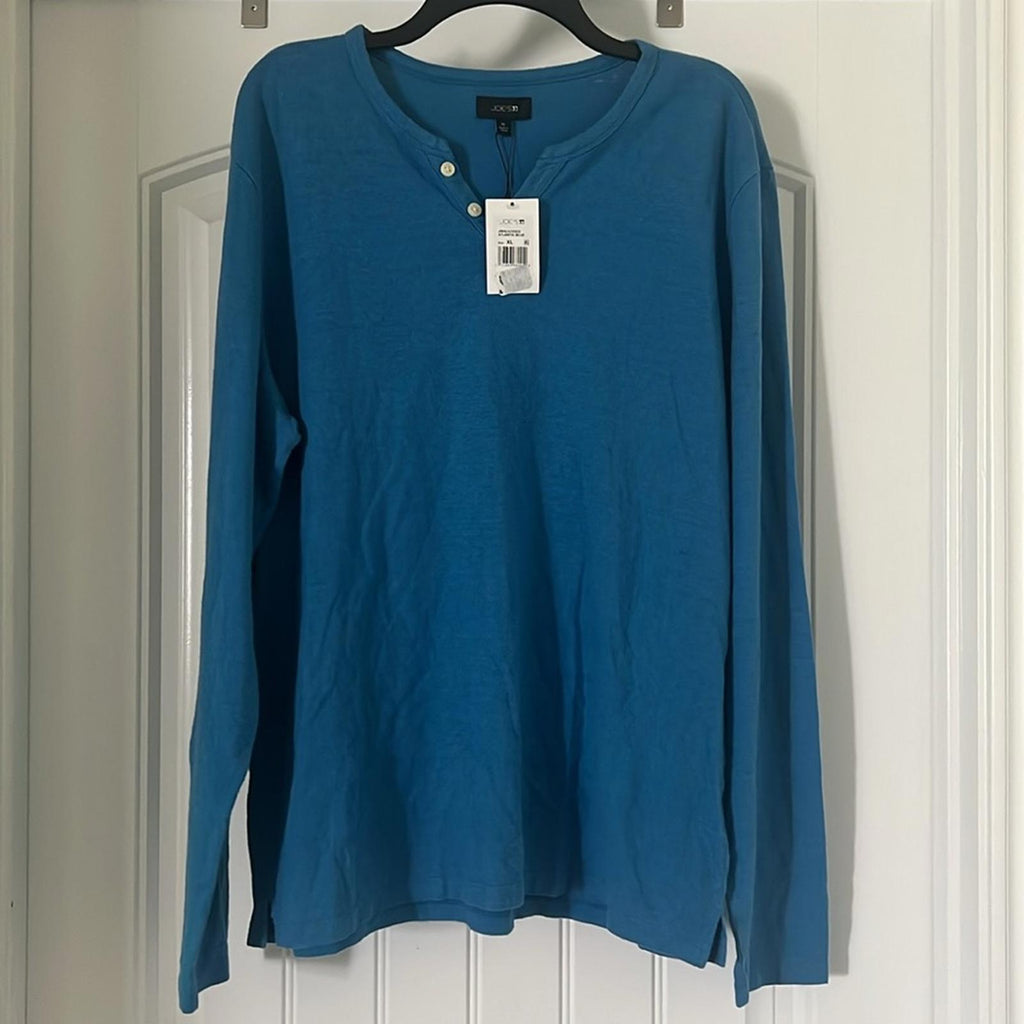 Joe's Jeans Men’s Wintz Henley Shirt in Atlantic Blue, Size XL