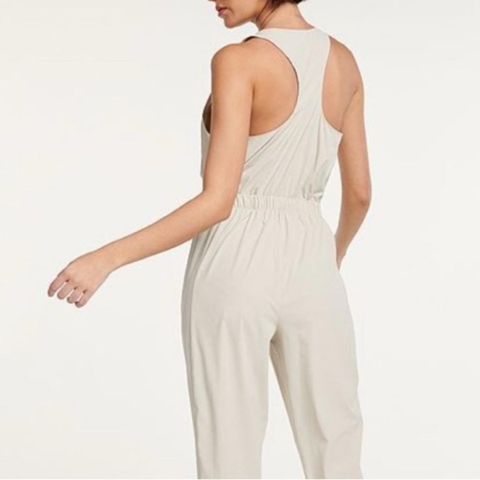 FLX Active Brown Sleeveless Woven Jumpsuit, Size XL, New with Tag