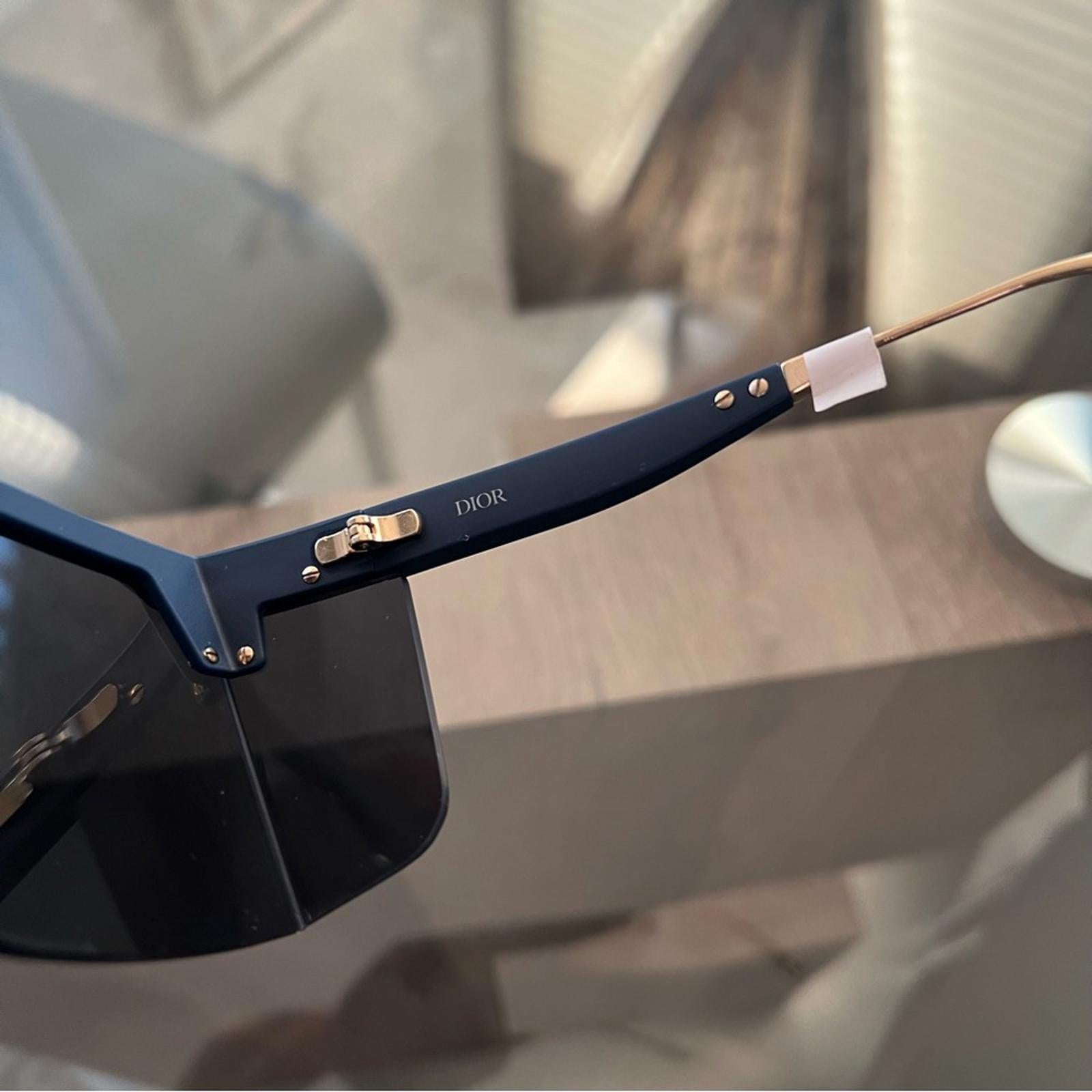 Dior Unisex Sunglasses Matte Navy Blue DIORCLUBM1U31B7 w/Case & Wipe NEW