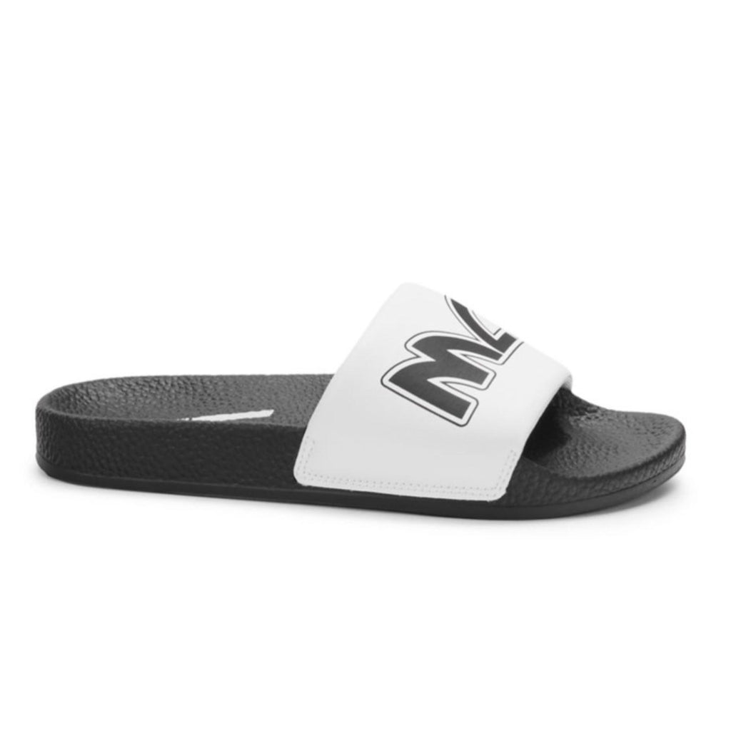 MCQ Alexander McQueen Logo Pool Slide Sandals in White, NWT, EU Size 45
