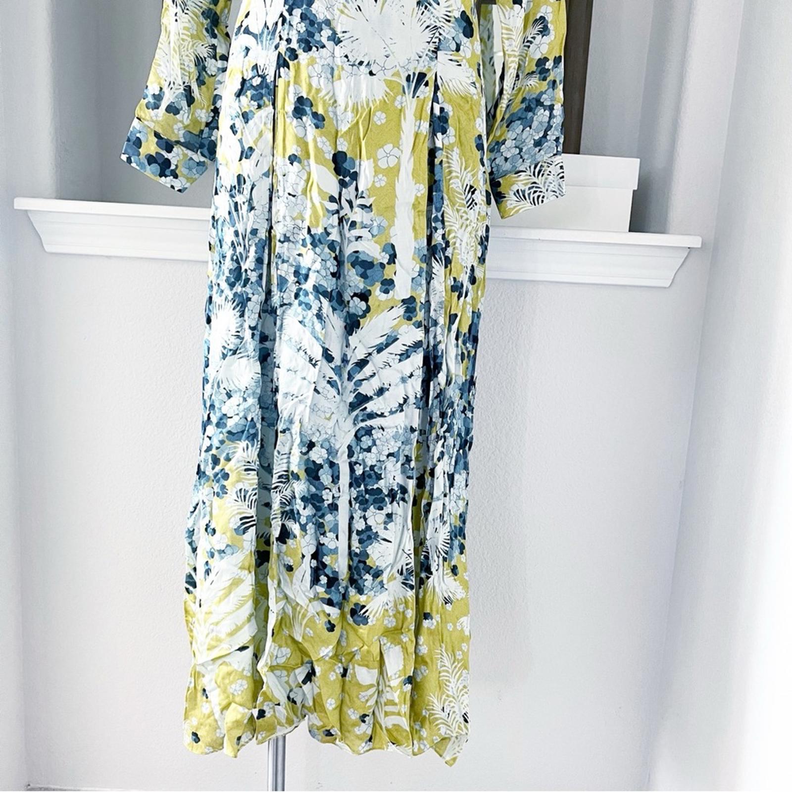 Falguni Shane Peacock Yellow Divine Long Maxi Dress, Size M, New w/Tag