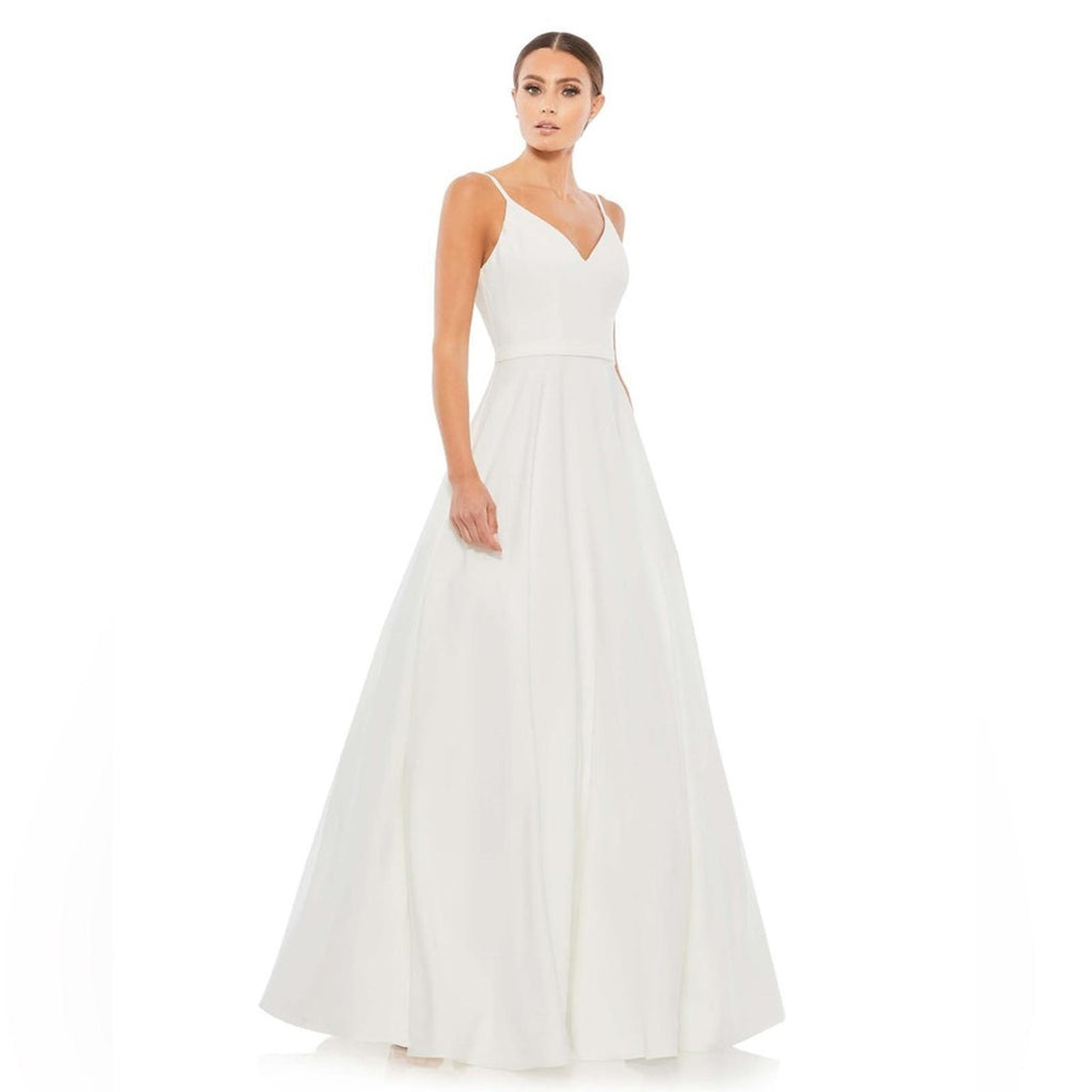 Mac Duggal IEENA Sweetheart Ball Gown with Pockets in White, NWT, Size 16