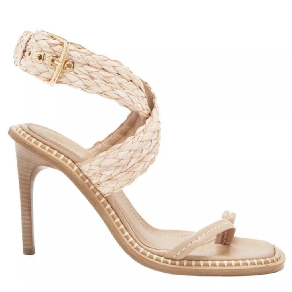 Ulla Johnson Lydia Natural Raffia Ankle Wrap Sandals, Size 40 $525 EXCELLENT!