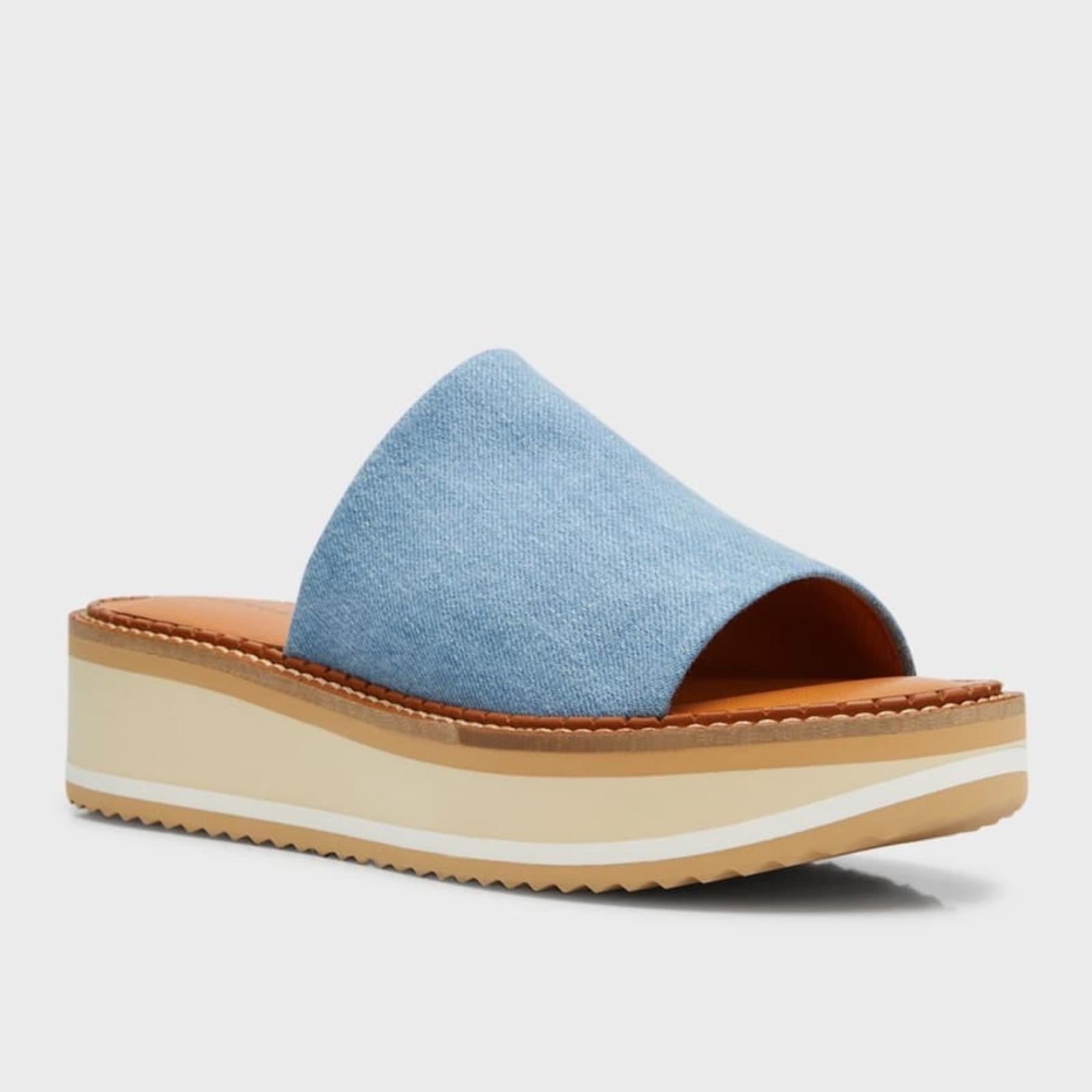 Clergerie Paris FastJ Denim Flatform Sandals, Size US 10.5 NEW $475 (Sold Out)