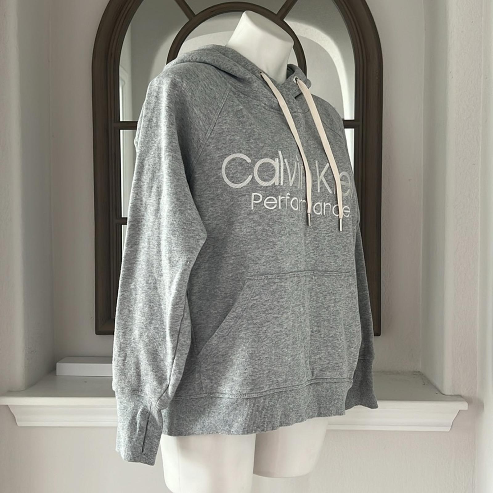 Calvin Klein Performance Hoodie in Heather Grey, Size L