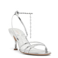 Ferragamo Denise Sandals 70mm in Silver, Size 7 NEW in Box