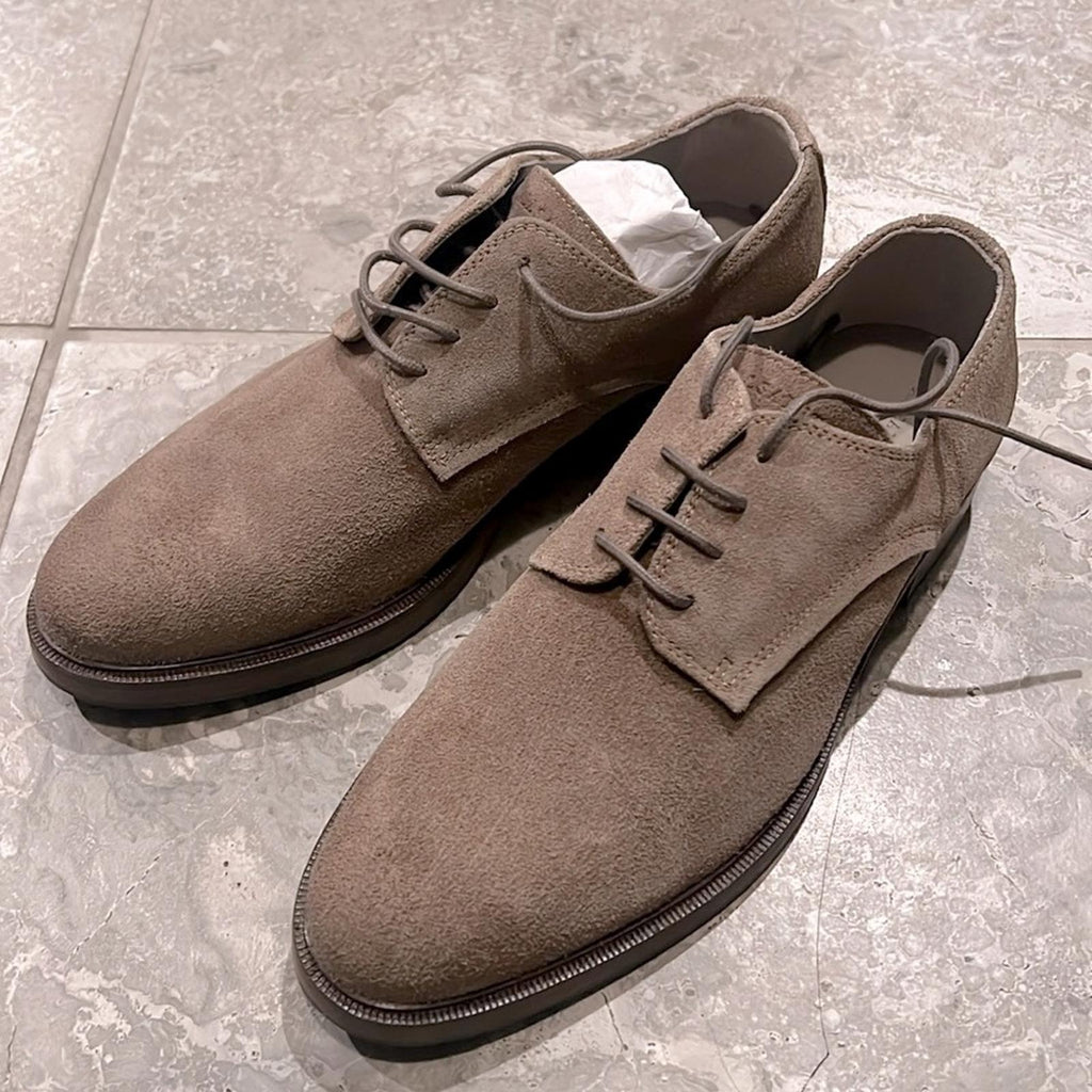 ALLSAINTS Apollo Lace Up Derby Dress Shoes in Dark Taupe, Size EU41 US8 NWT $300