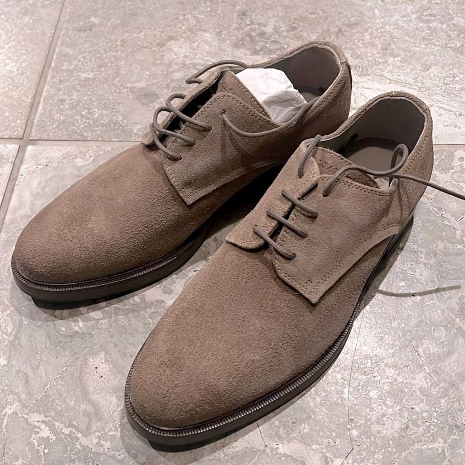 ALLSAINTS Apollo Lace Up Derby Dress Shoes in Dark Taupe, Size EU41 US8 NWT $300