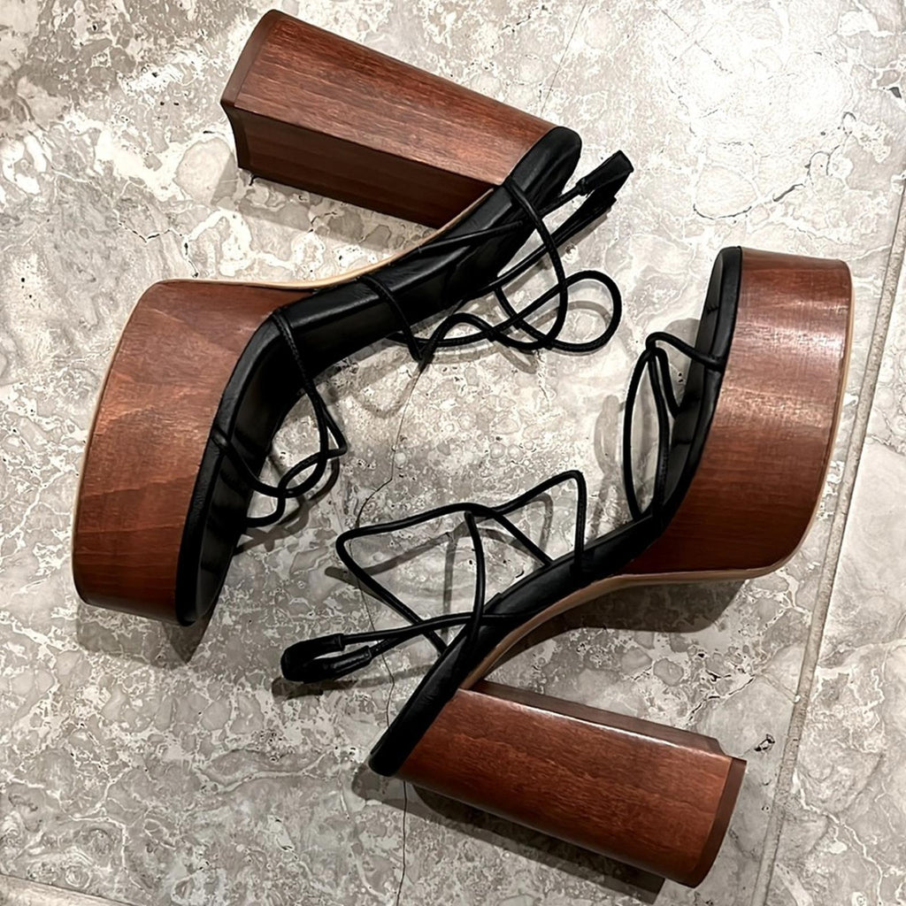 Gia Borghini X RHW Rosie Strappy Platform Sandals