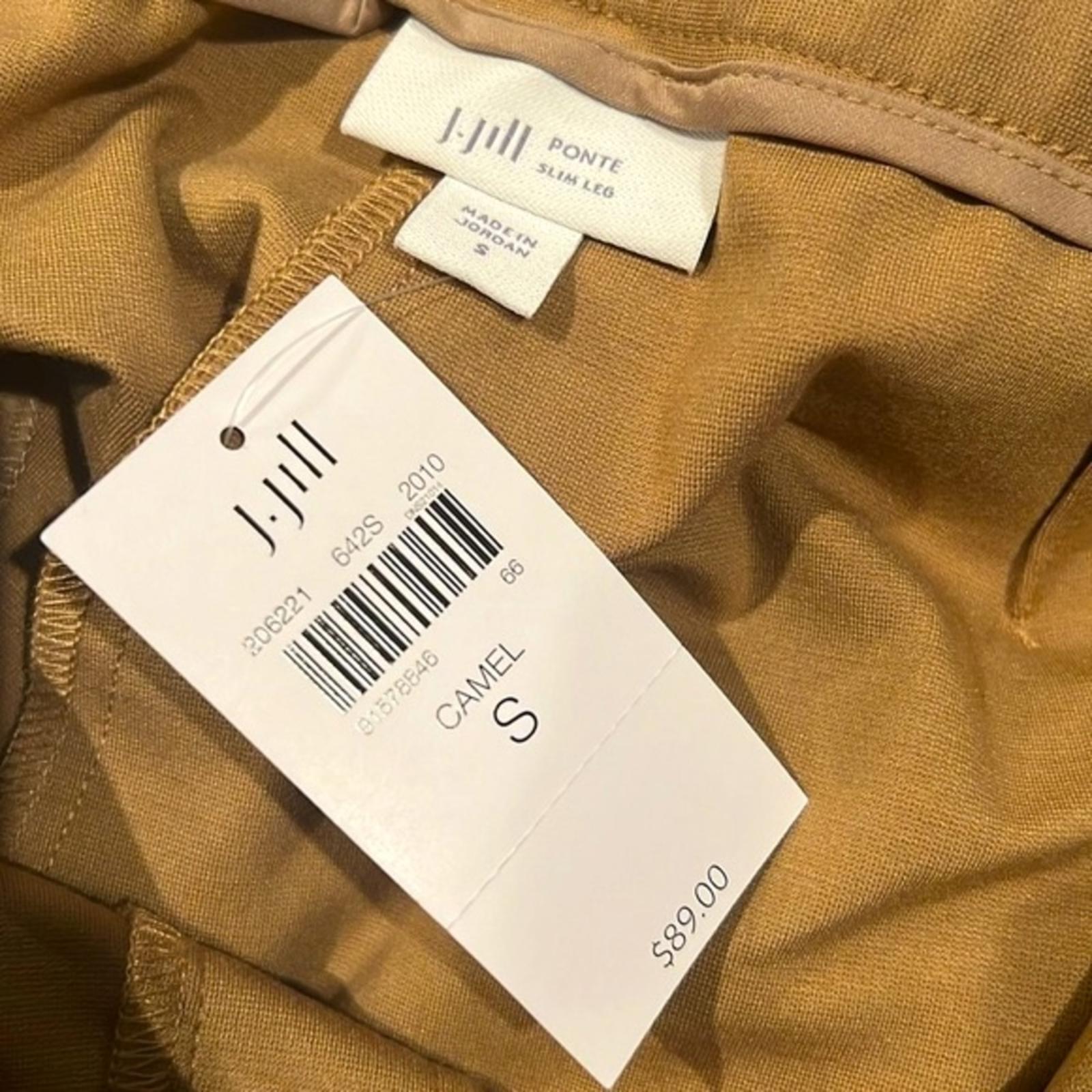 NEW J.Jill Ponte Slim Leg Pull On Pants, Camel Size Small New w/Tag Retail $89