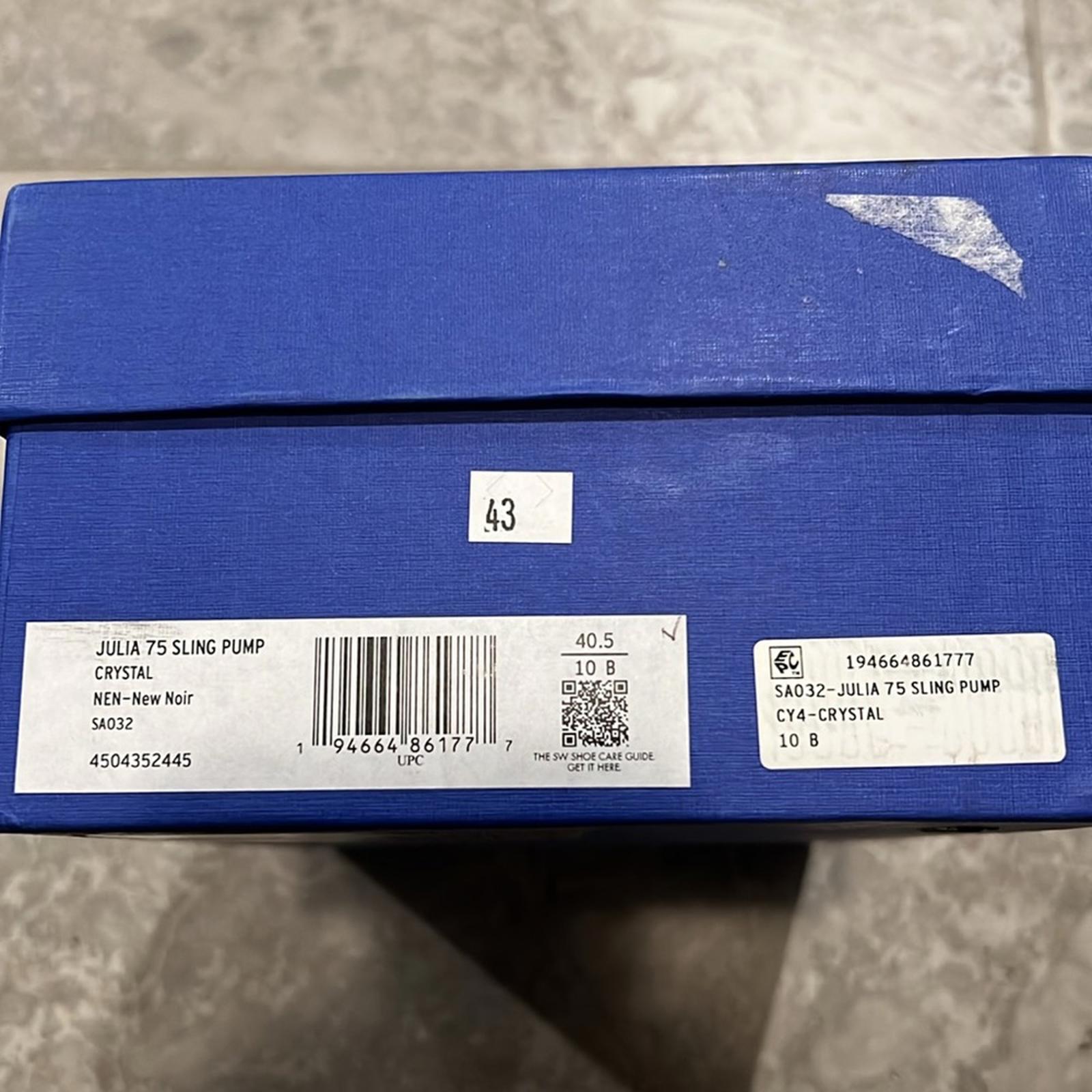 Stuart Weitzman Julia 75 Sling Pump Crystal Size 40.5|10 New in Box
