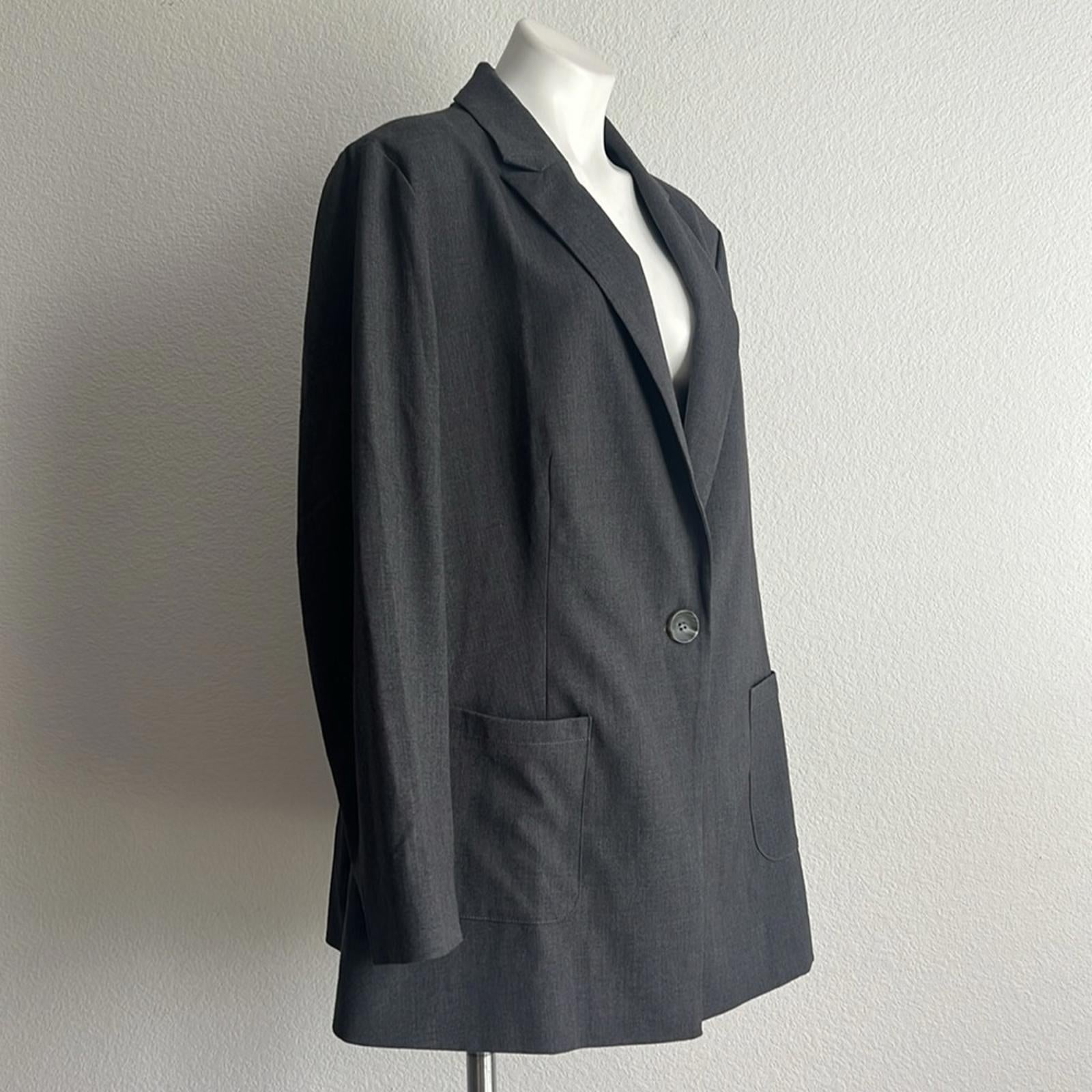 Standards & Practices Single-Button Blazer in Charcoal, NWT, Size 2X