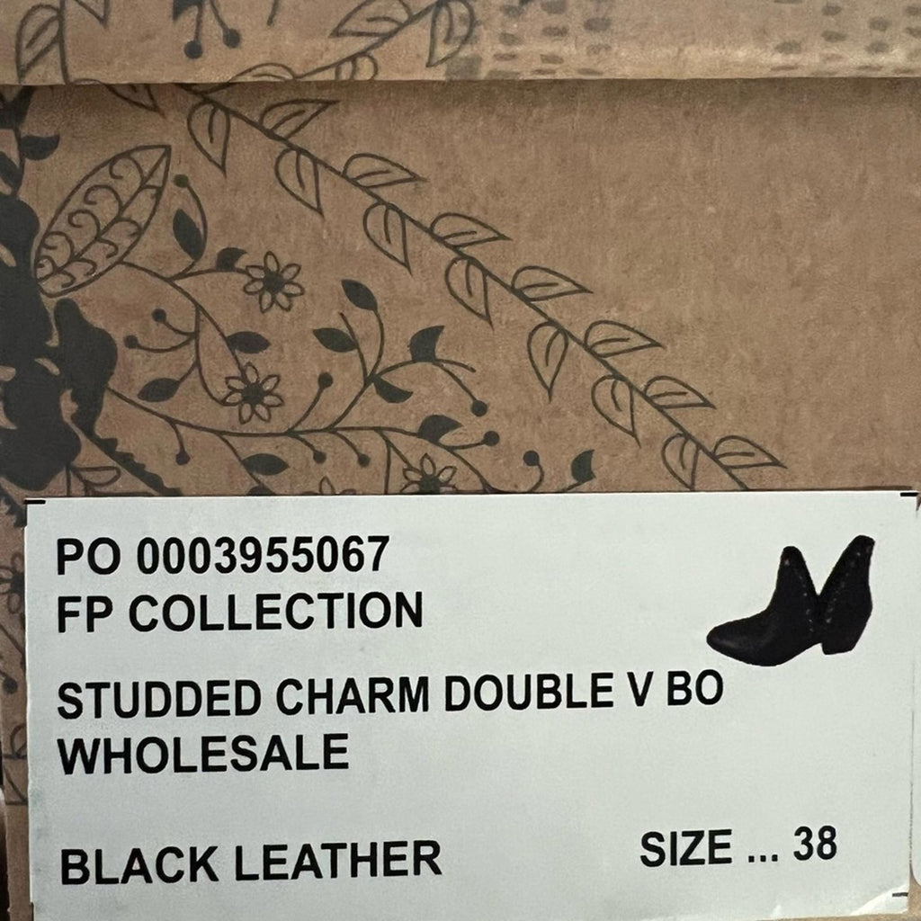 NEW Free People Studded Split Bootie in Black, Size EU 38, US 8, New in Box
