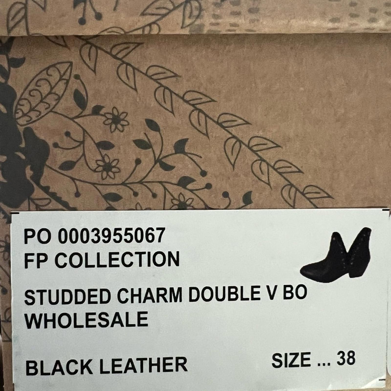 NEW Free People Studded Split Bootie in Black, Size EU 38, US 8, New in Box