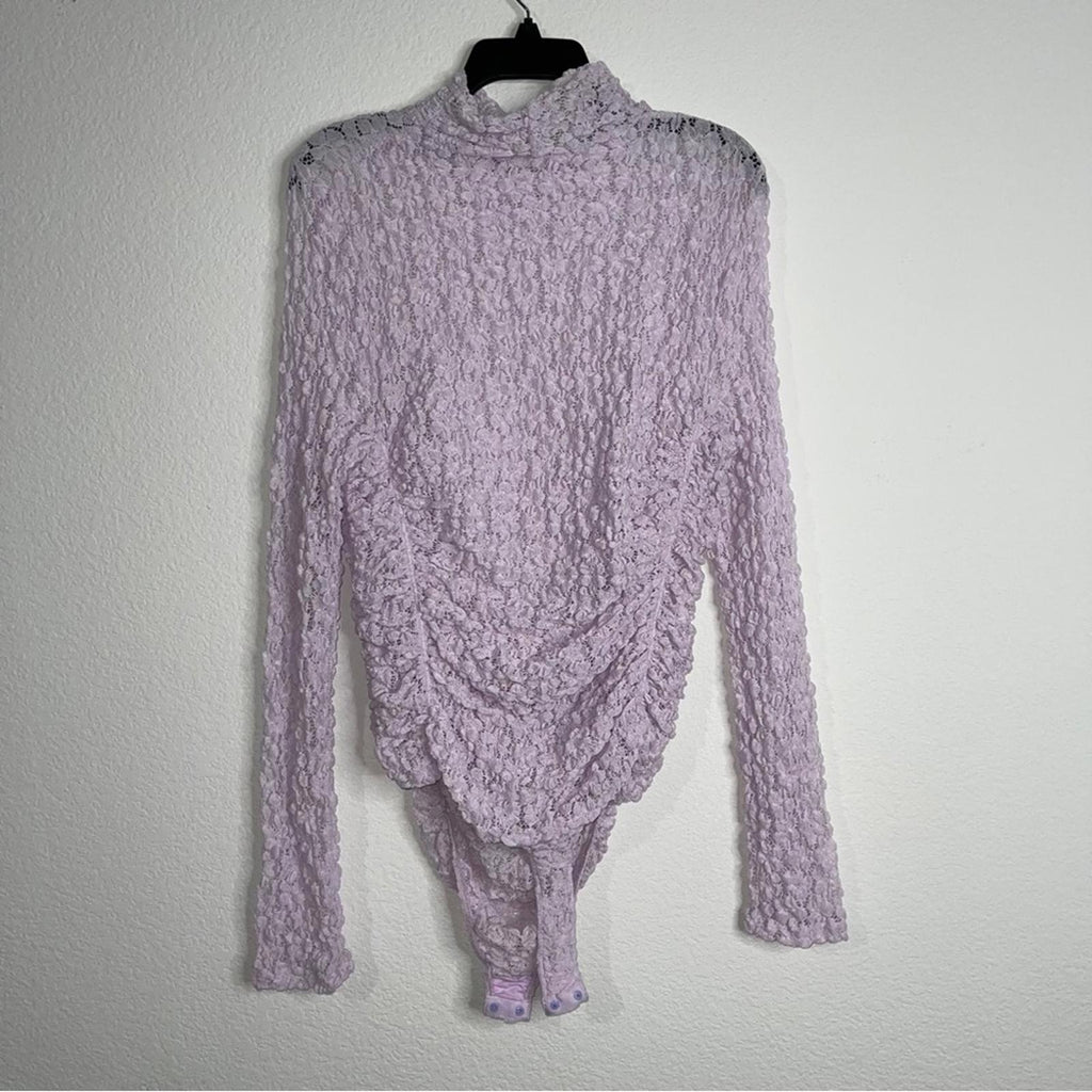 Intimately Free People Lavender Day N Night Lace Bodysuit, Size L EXCELLENT