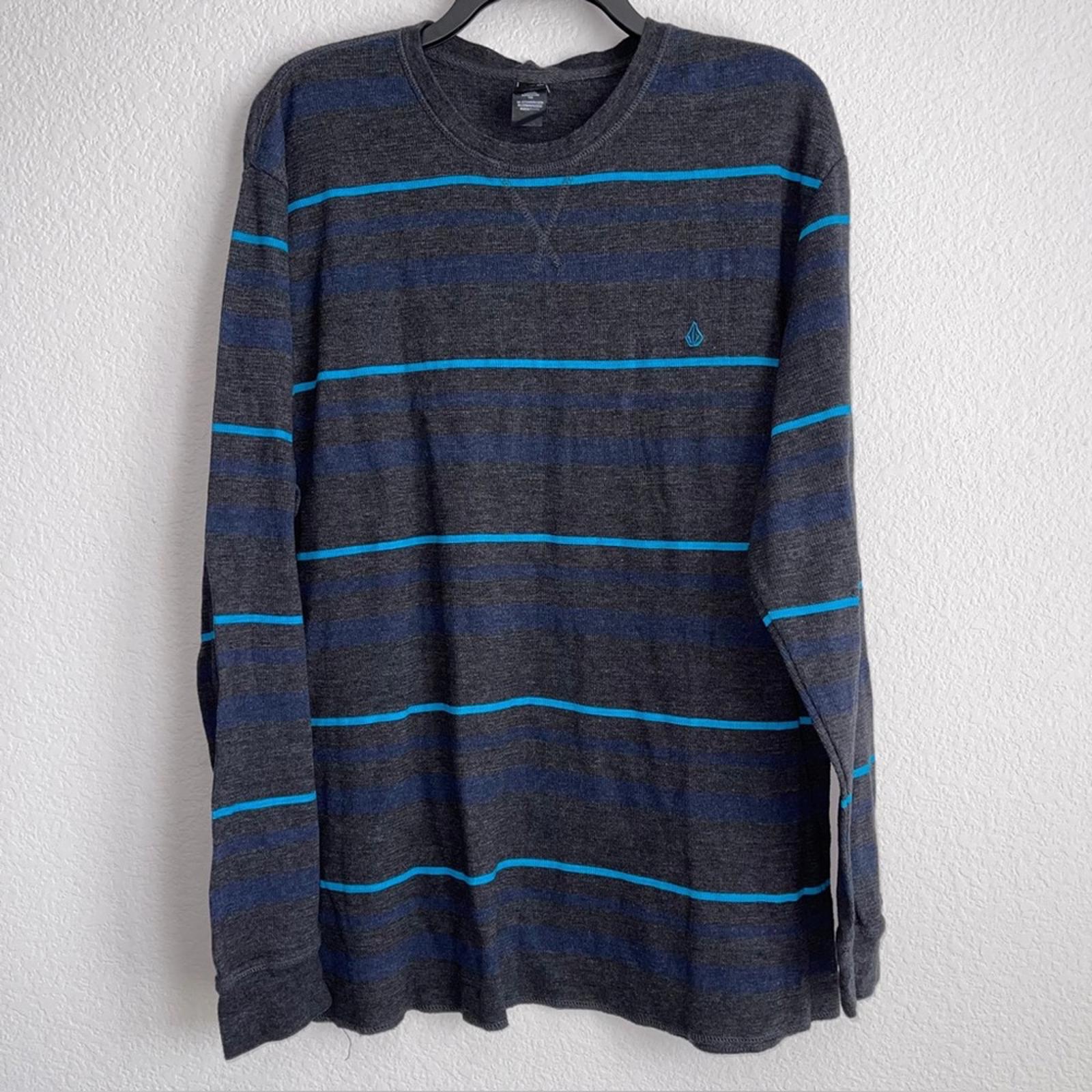 Volcom Cotton-Blend Striped Crewneck Sweatshirt, Size XXL EXCELLENT!