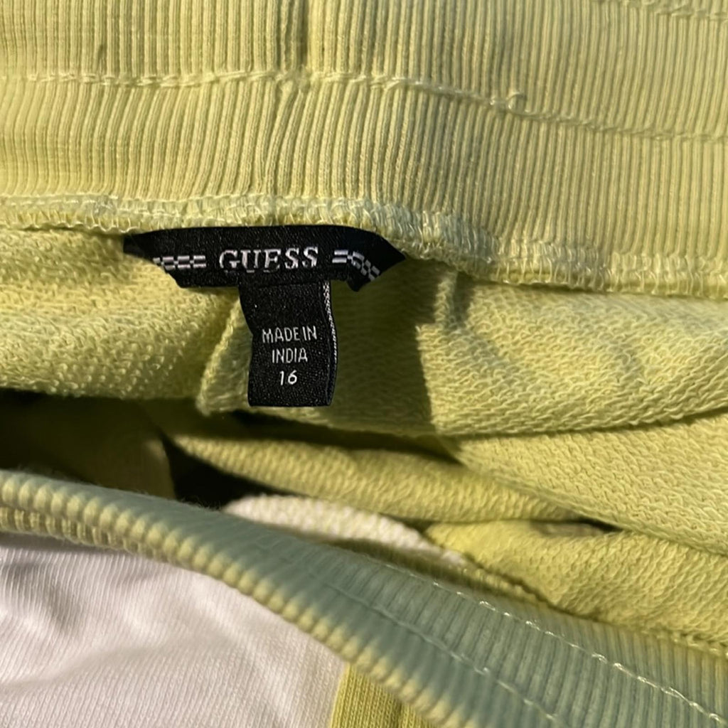 Guess Drawstring Graphic Jogger Pants in Glowy Green, Boys Size 16 NWT