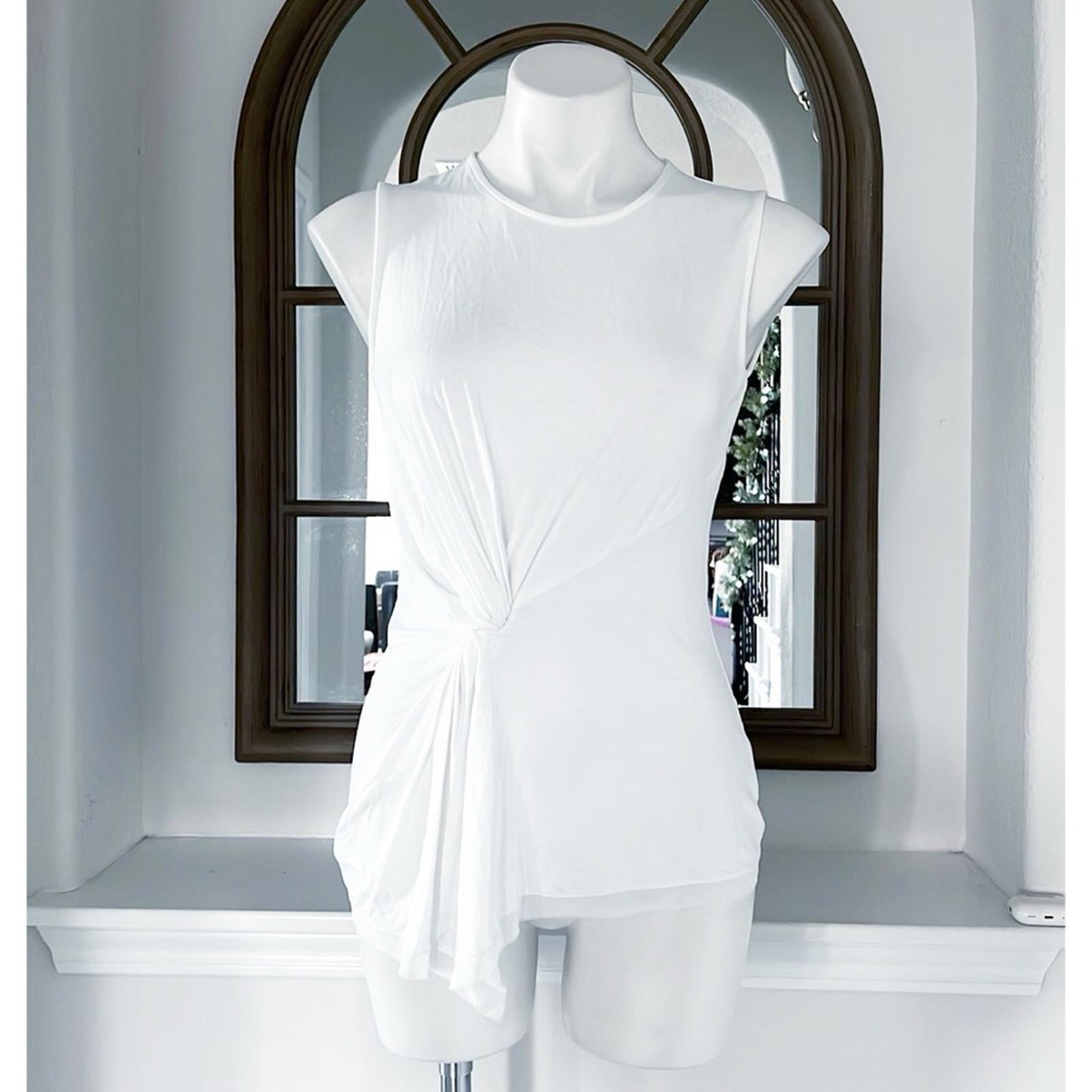 Kobi Halperin Stevie Knotted Sleeveless Top, White Size XS New w/Tag Retail $148