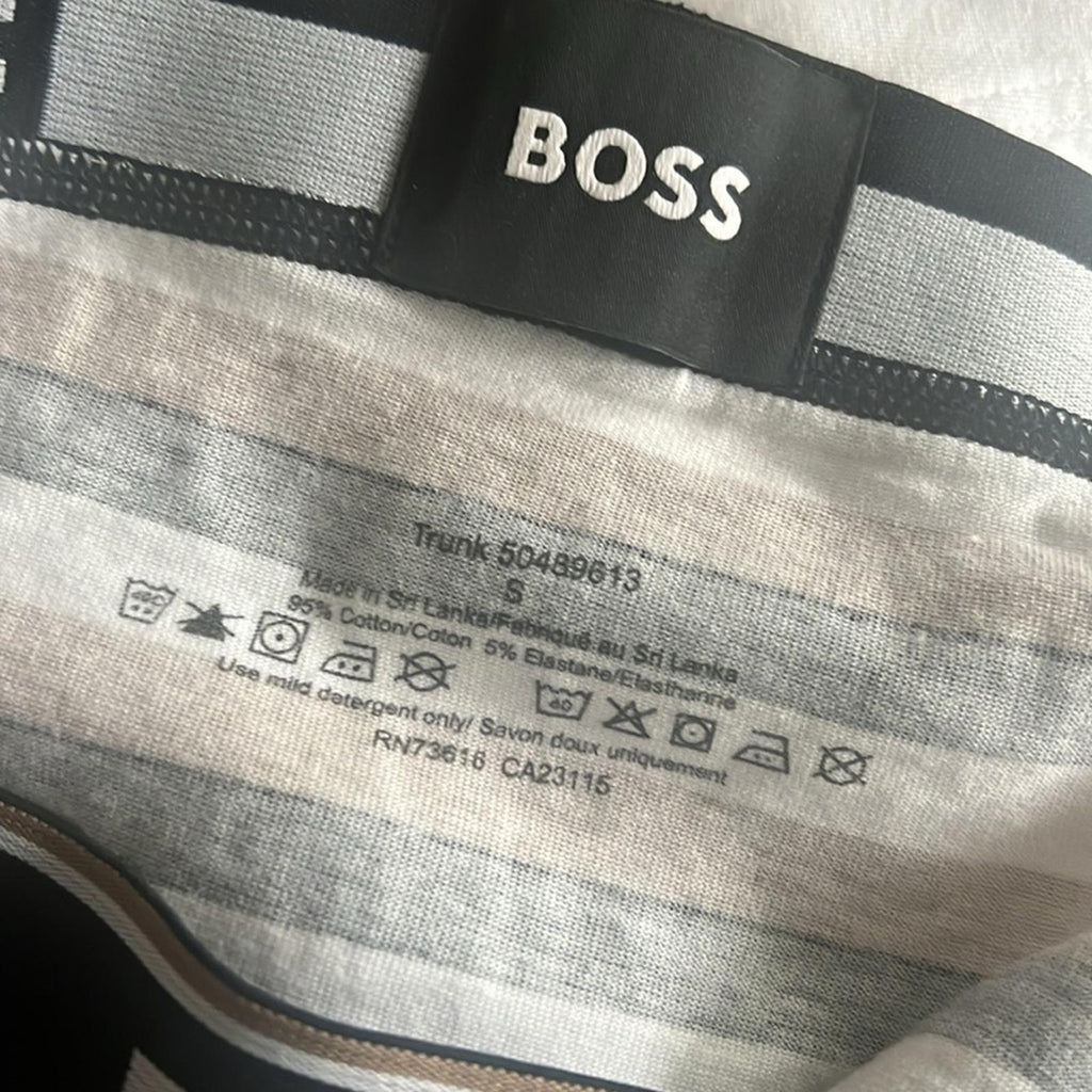 Hugo Boss 2-Pack of Stretch-Cotton Trunks with Logo Waistbands Size S, NEW w/Tag