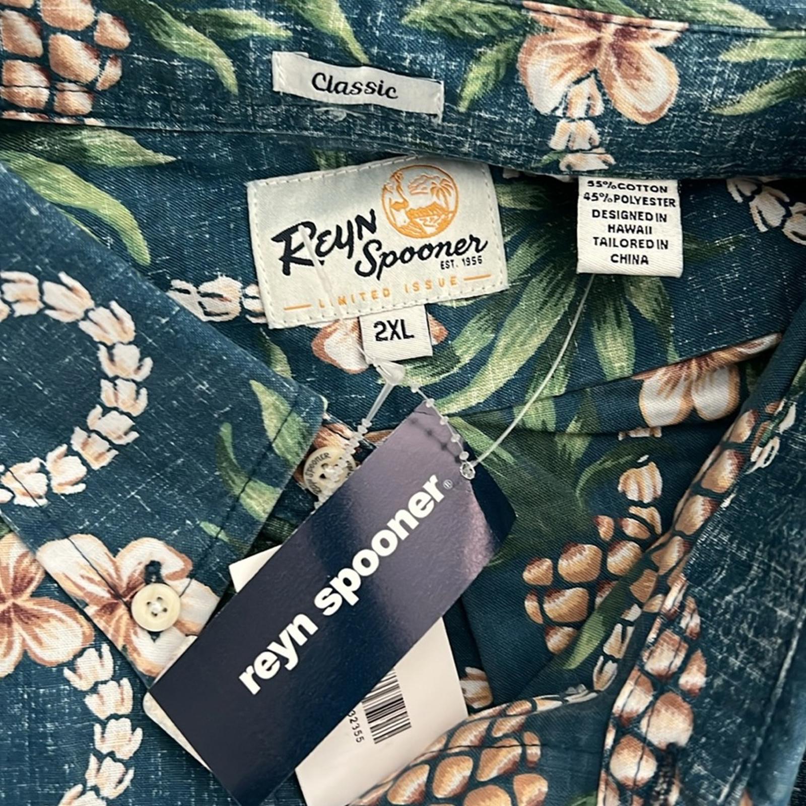 Reyn Spooner Pining for You Shirt in Real Teal, NWT, Size XXL