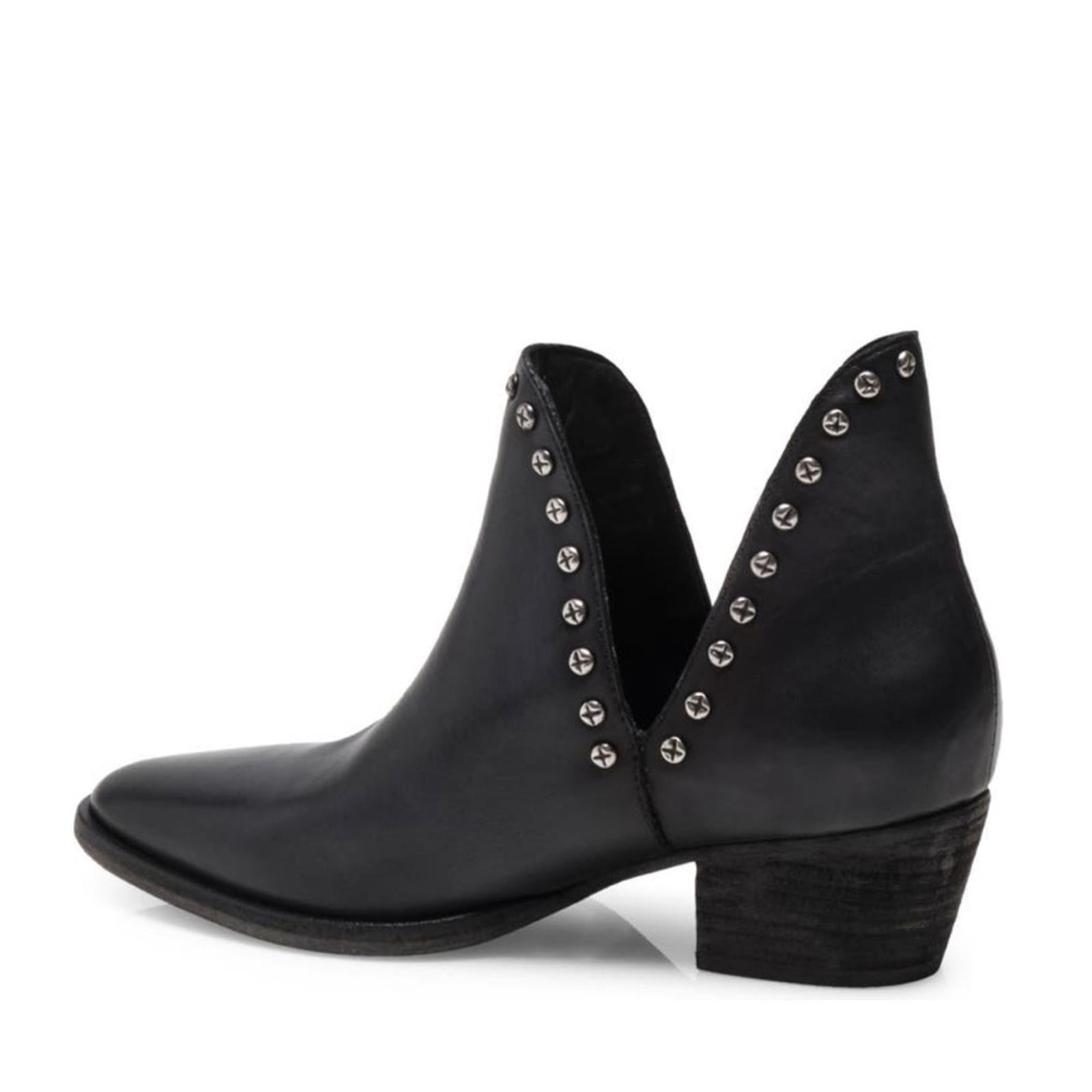 NEW Free People Studded Split Bootie in Black, Size EU 38, US 8, New in Box