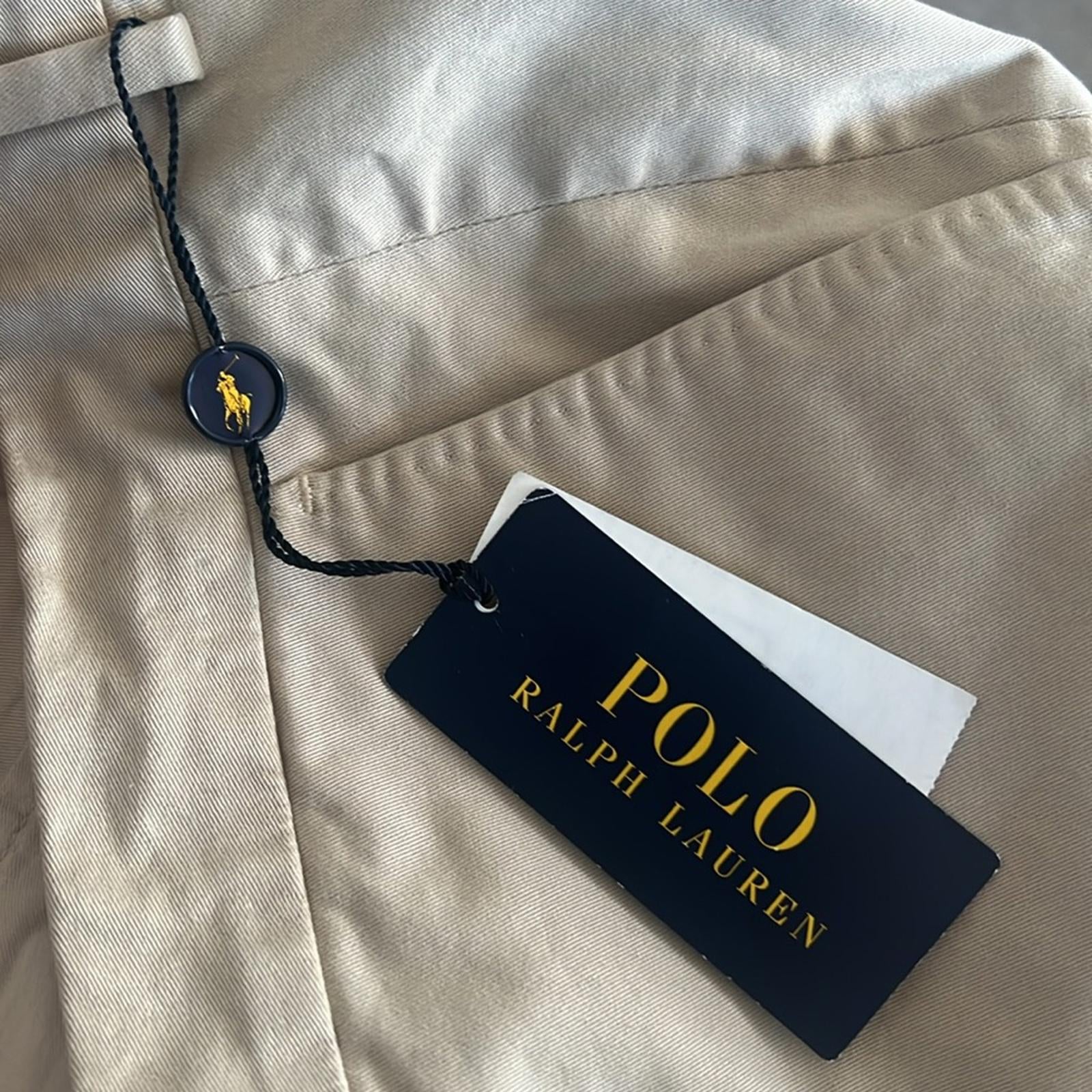 Polo Ralph Lauren Stretch Chino Suit Trousers/ Pants in Tan Size 34x33 NWT $248