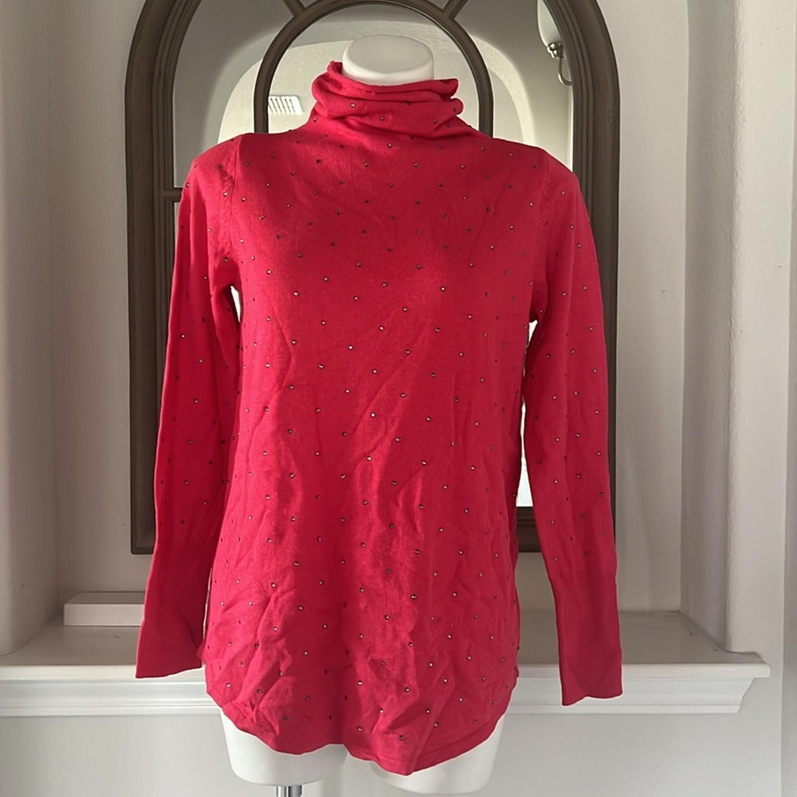 NIC+ZOE Twinkle Turtleneck Sweater in Rose, Size M New w/Tag Retail $158