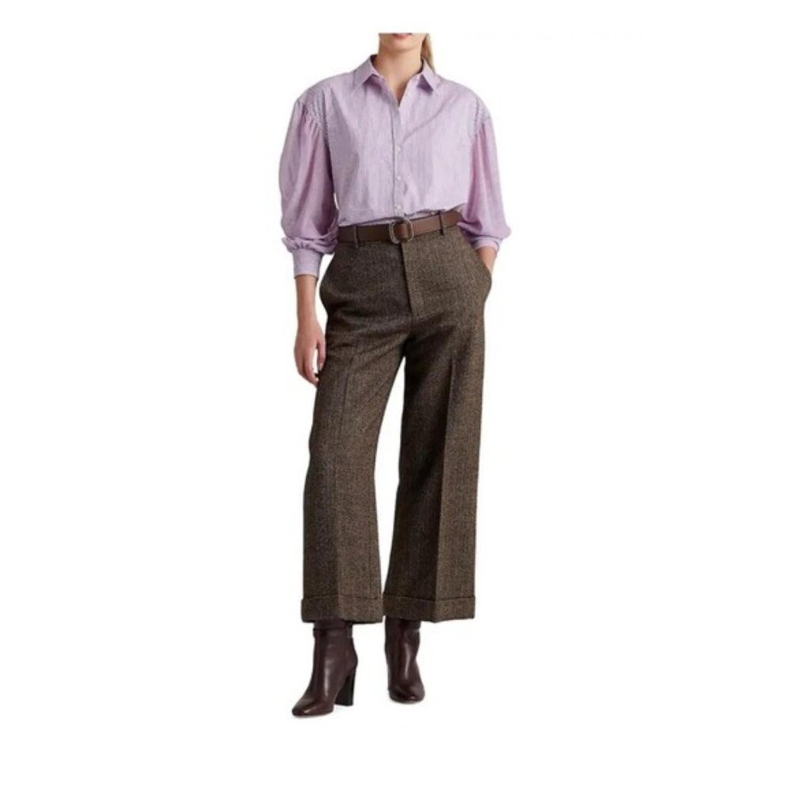 Lauren Ralph Striped Broadcloth Shirt in Lavender, Size XXL New w/Tag