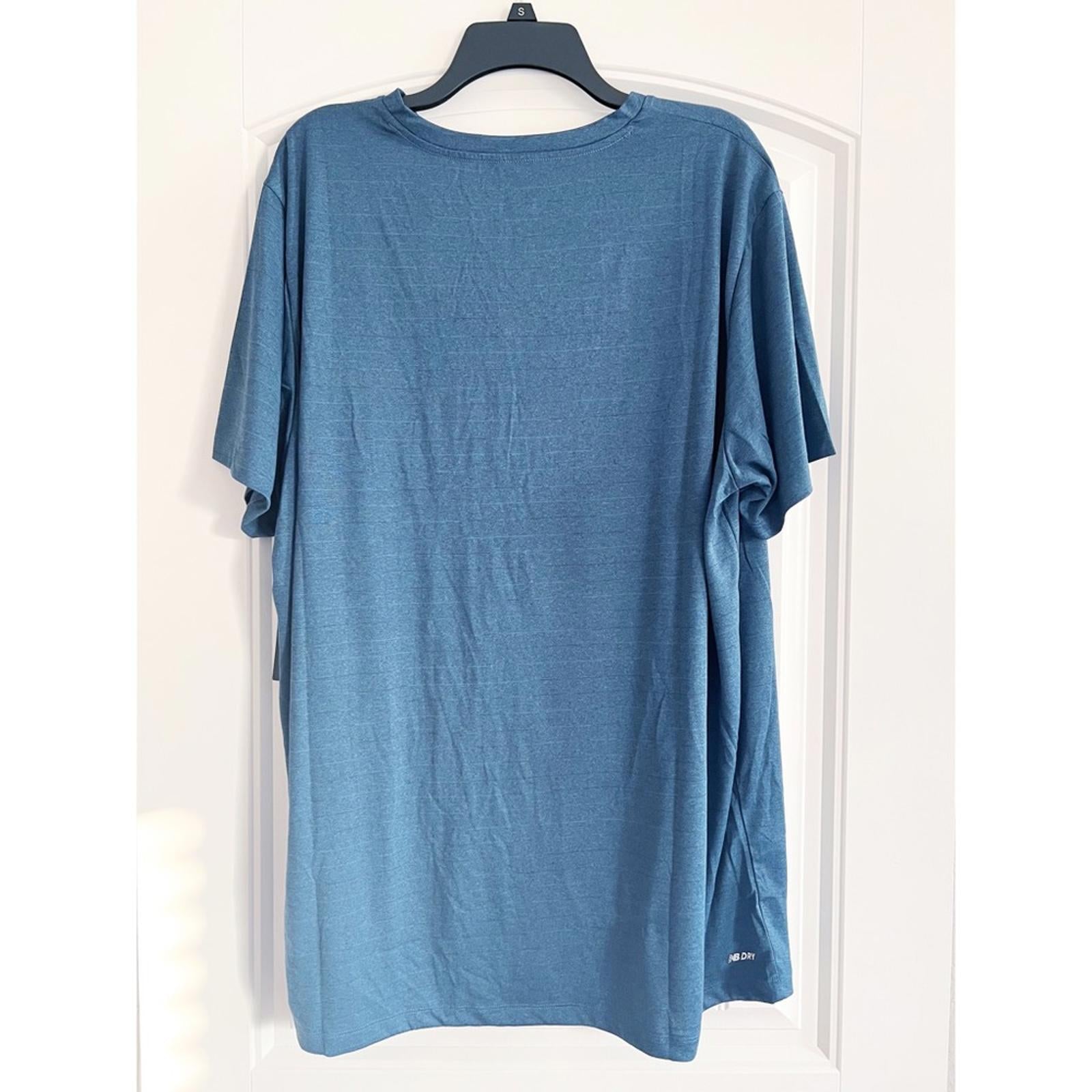New Balance TEAL BLUE Sport Tech Short Sleeve Shirt, Size 2XL New w/Tag