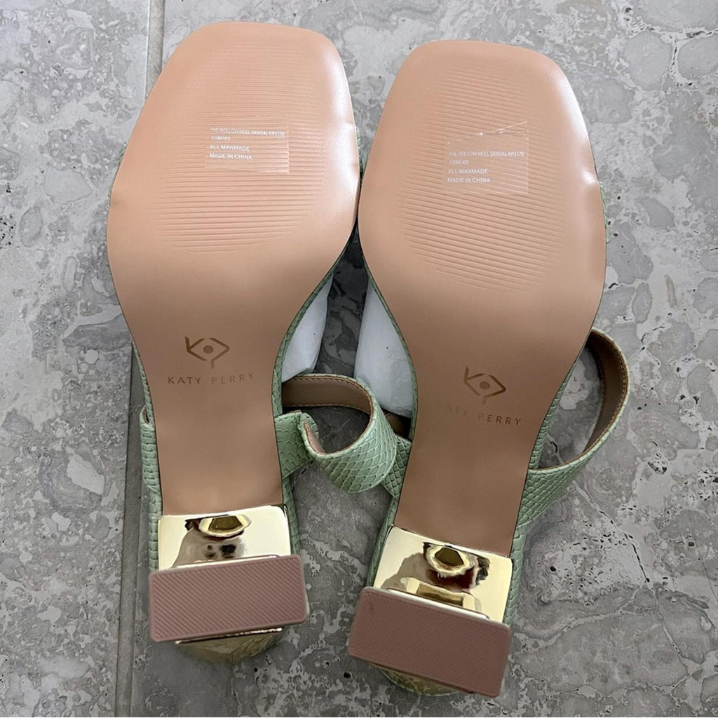 Katy Perry The Hollow Heel Sandal in Celery Green, NWT, Size 10