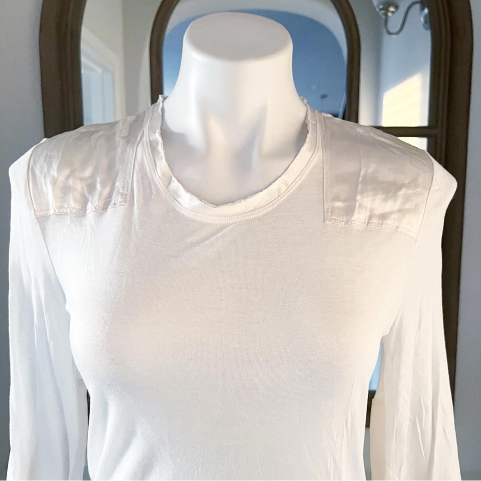Rag & Bone White Tunic, Long Sleeve Top Size S