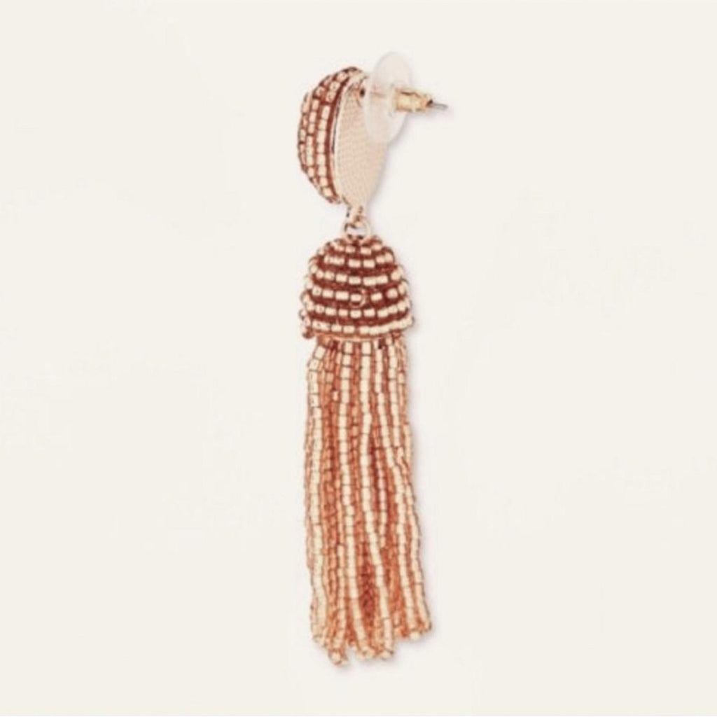 NWT Sugarfix by BaubleBar Polished Beaded Tassel Earrings - Light Pink