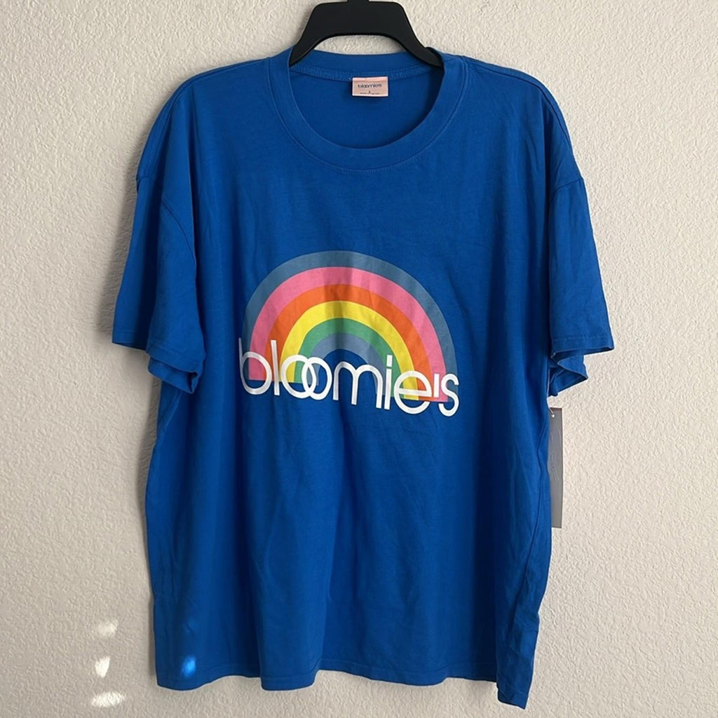 Bloomie's Unisex Rainbow Logo Tee, Size L New w/Tag