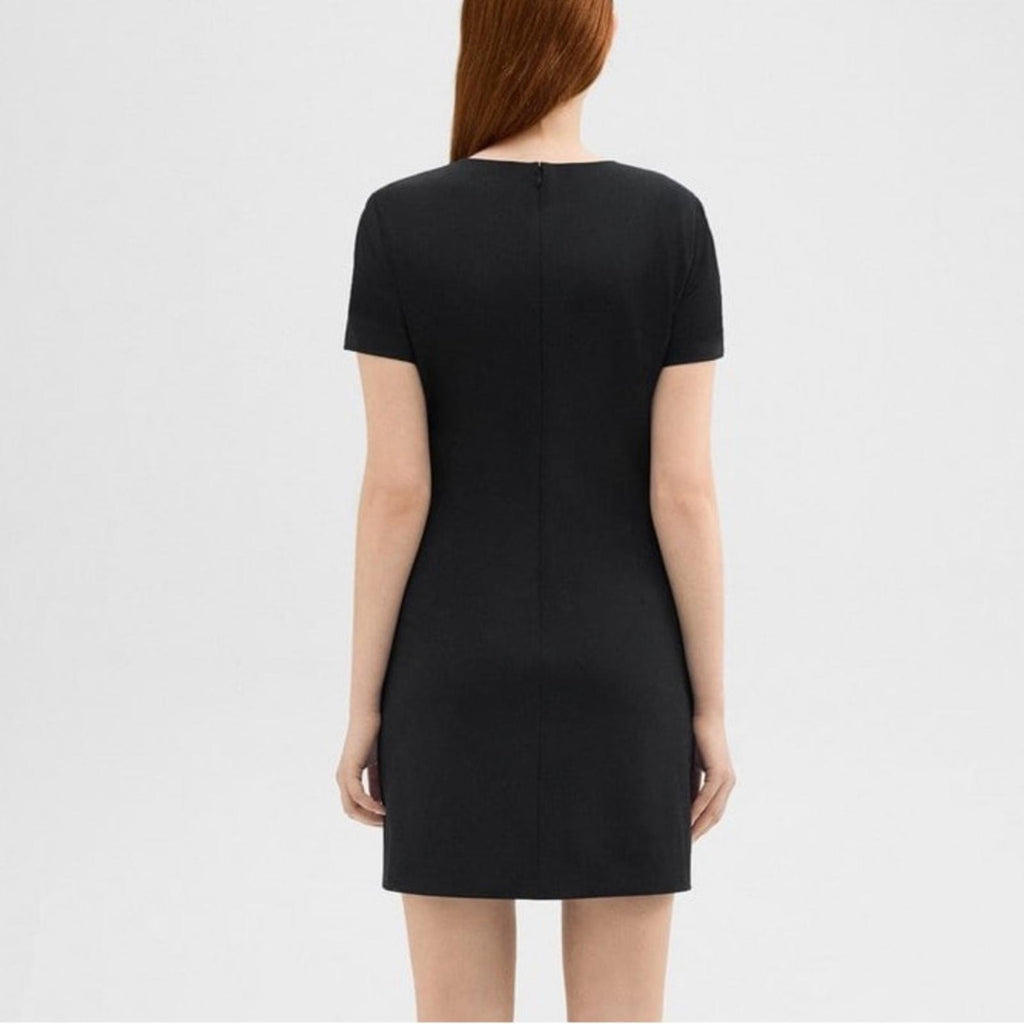 Theory Sheath Dress in Black Good Woo Size 4 EXCELLENT! Retail $245