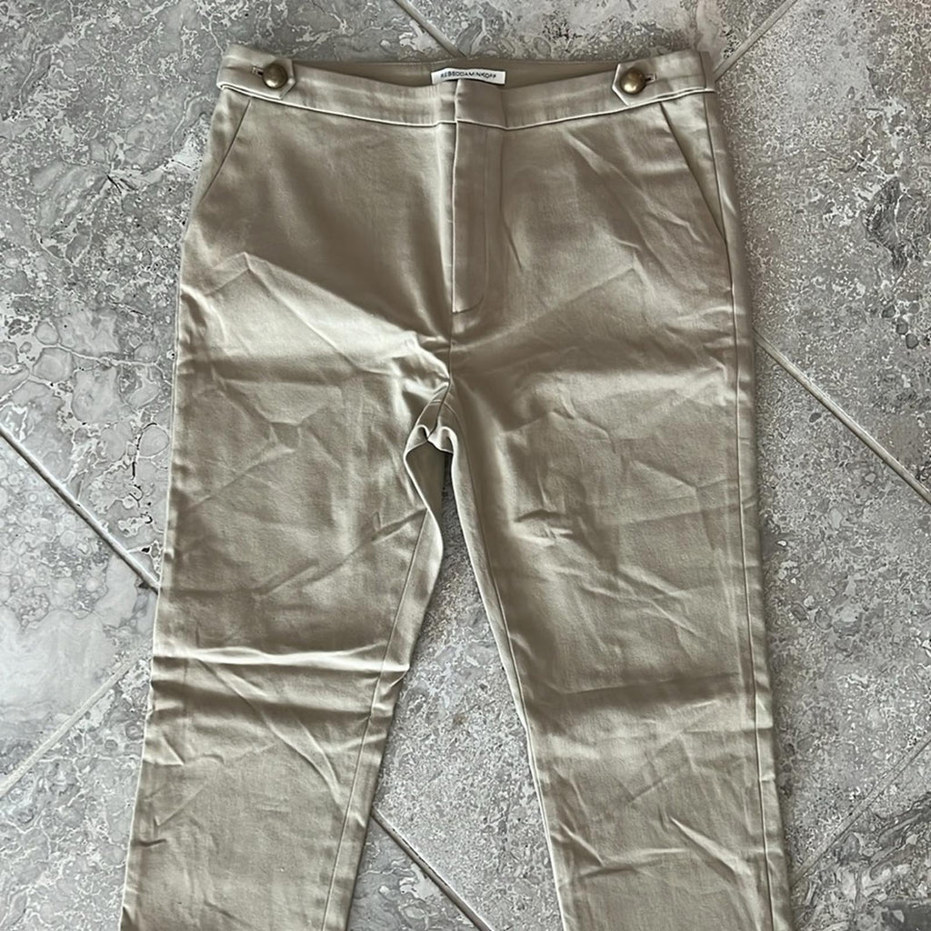 Rebecca Minkoff Glory Pants Straight Leg, Tan New w/o Tag